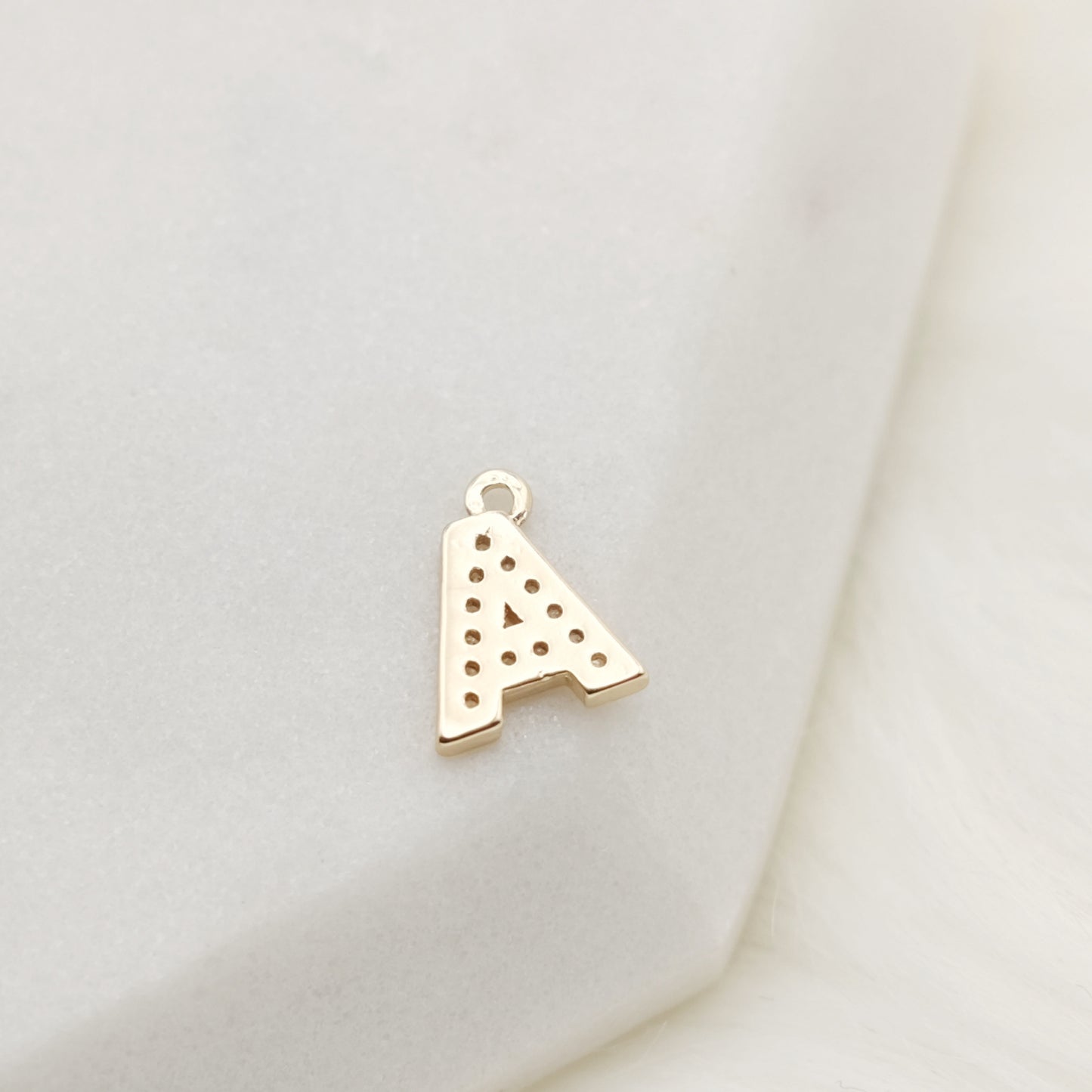 Sparkling Letter A Alphabet Charm