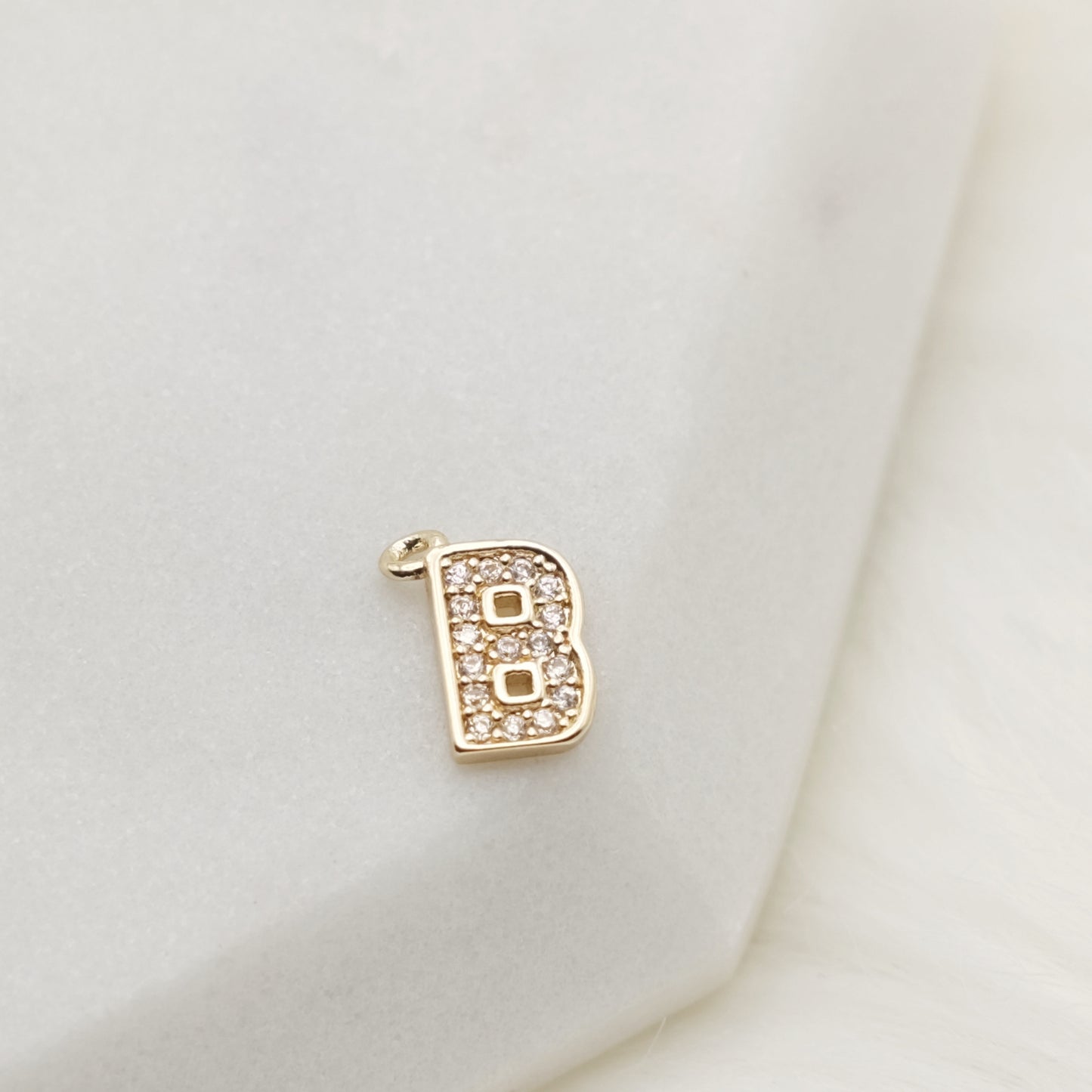 Sparkling Letter B Alphabet Charm