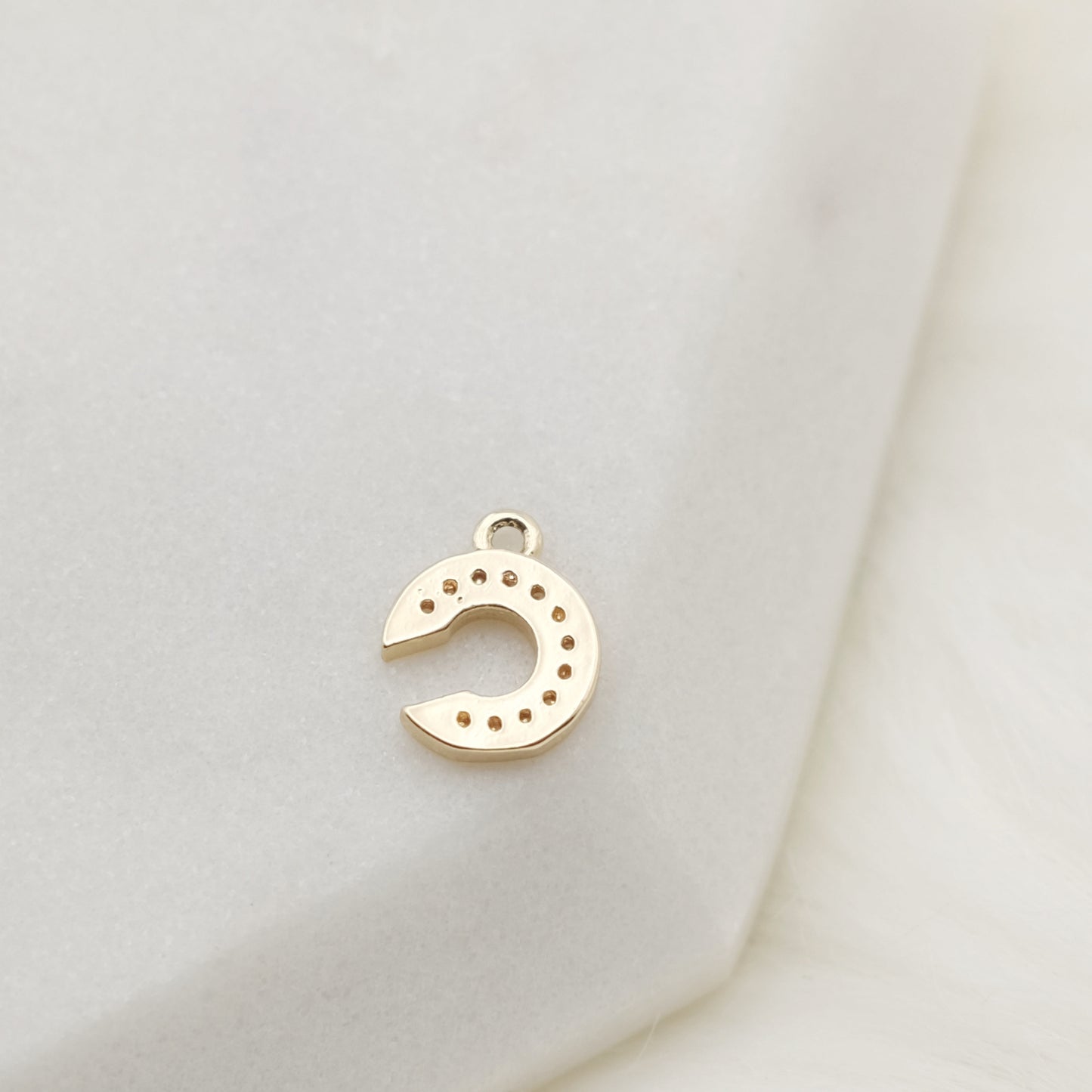 Sparkling Letter C Alphabet Charm