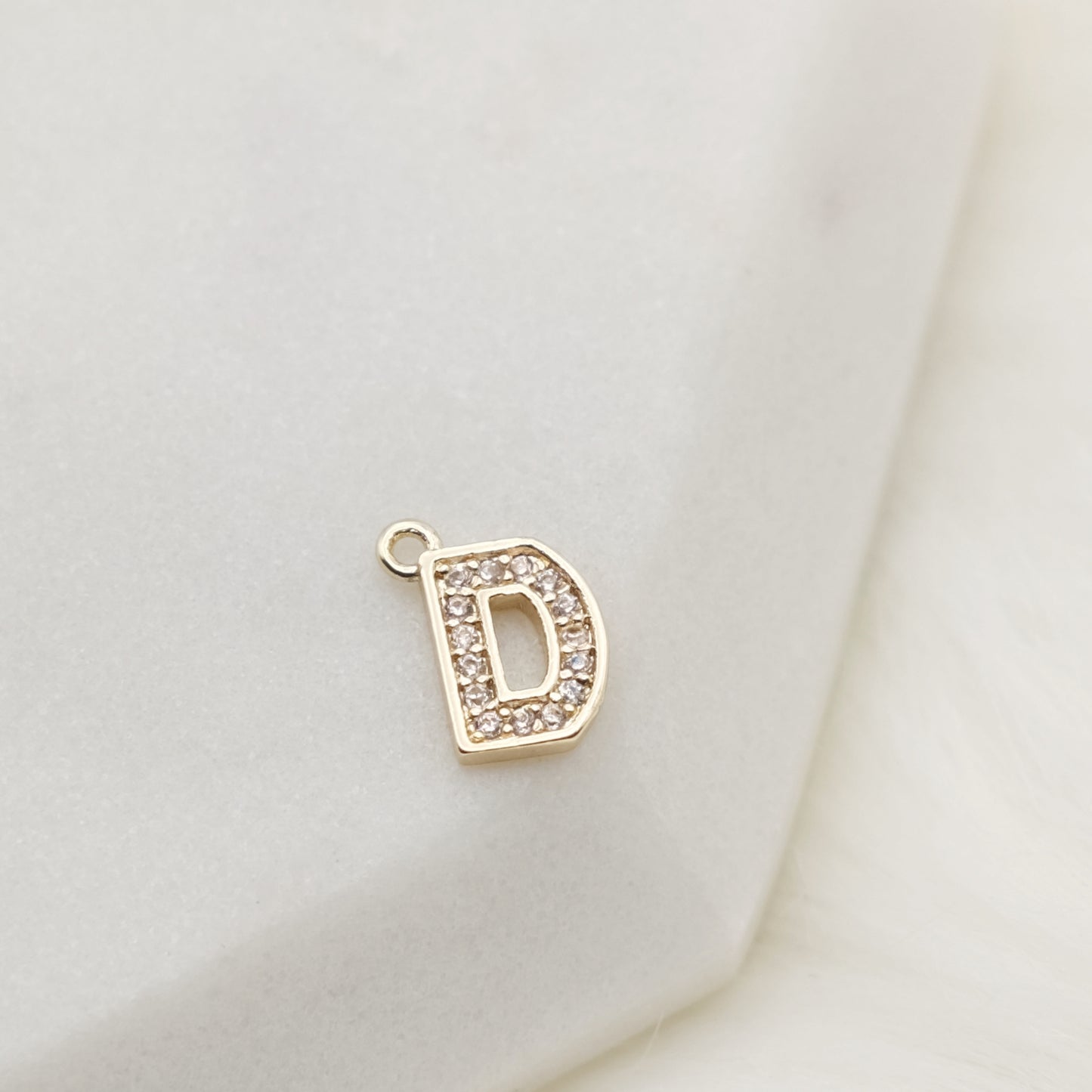 Sparkling Letter D Alphabet Charm