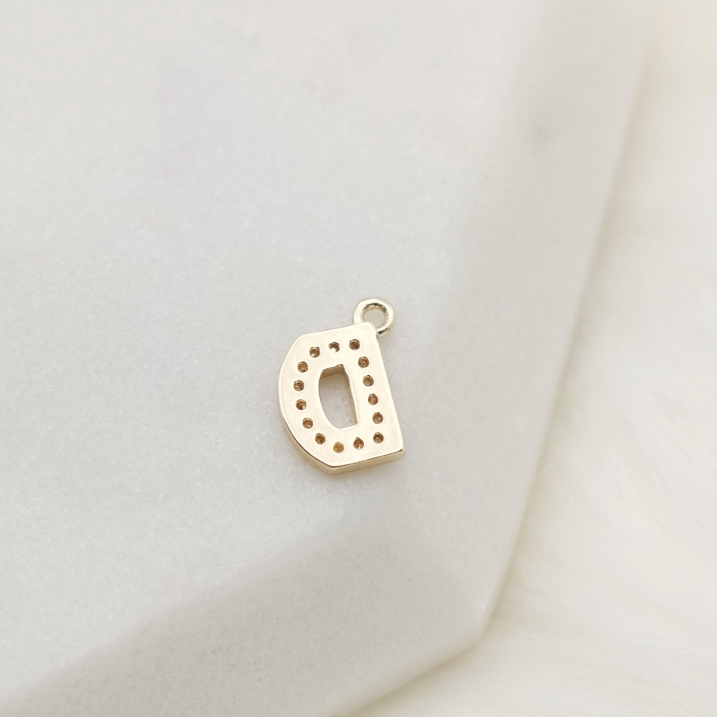 Sparkling Letter D Alphabet Charm