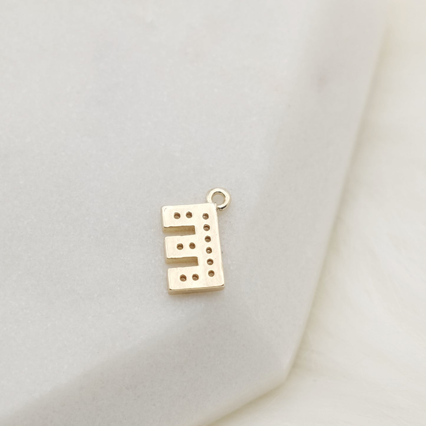Sparkling Letter E Alphabet Charm