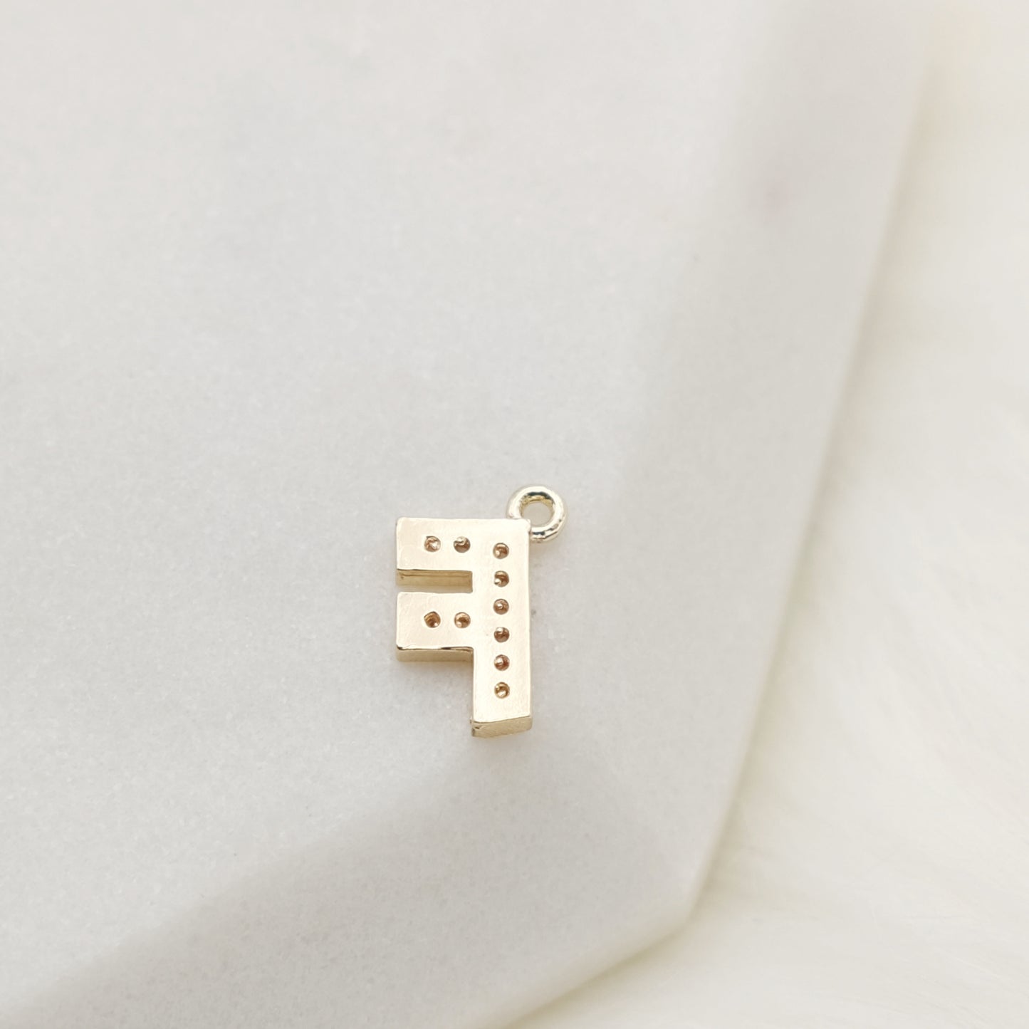 Sparkling Letter F Alphabet Charm