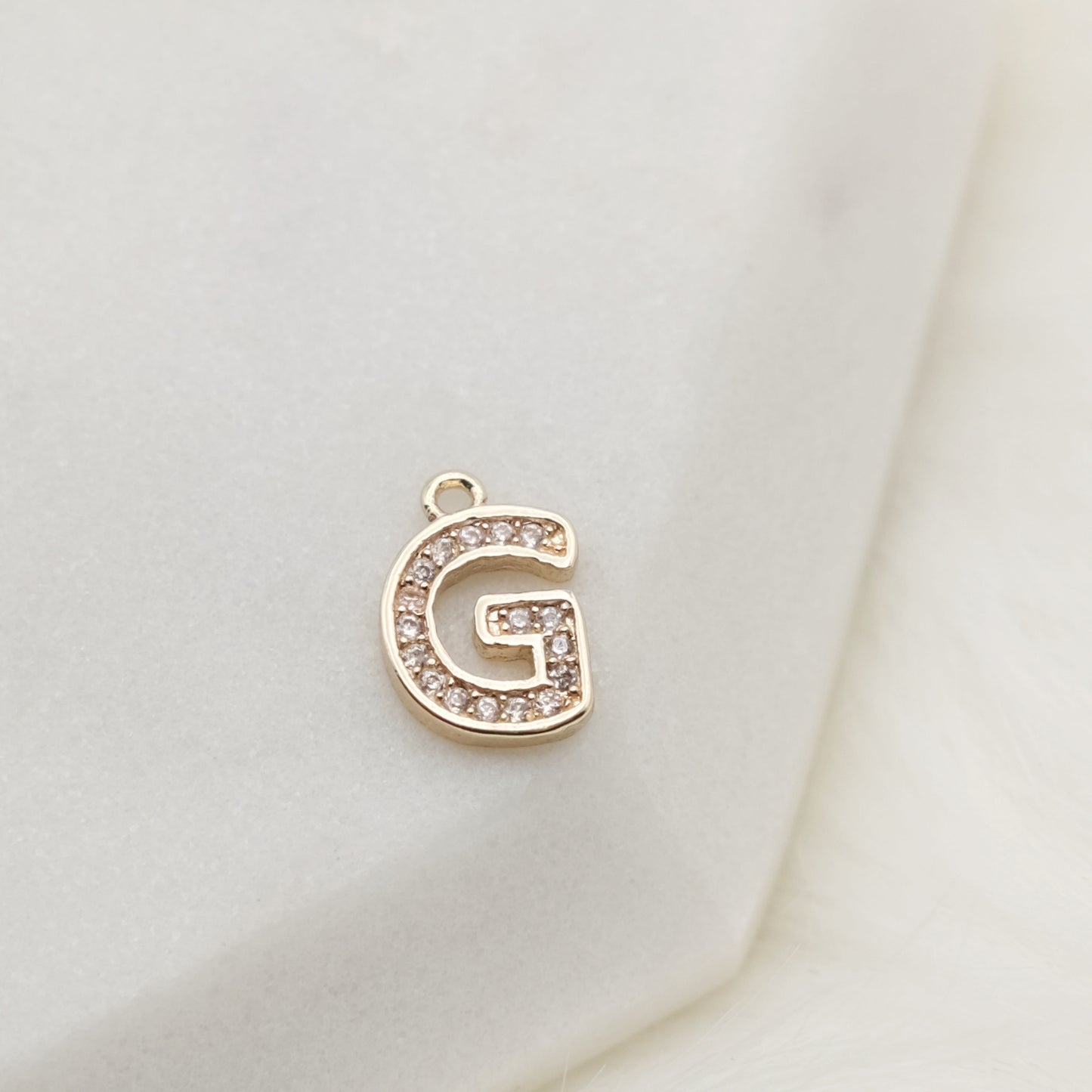 Sparkling Letter G Alphabet Charm