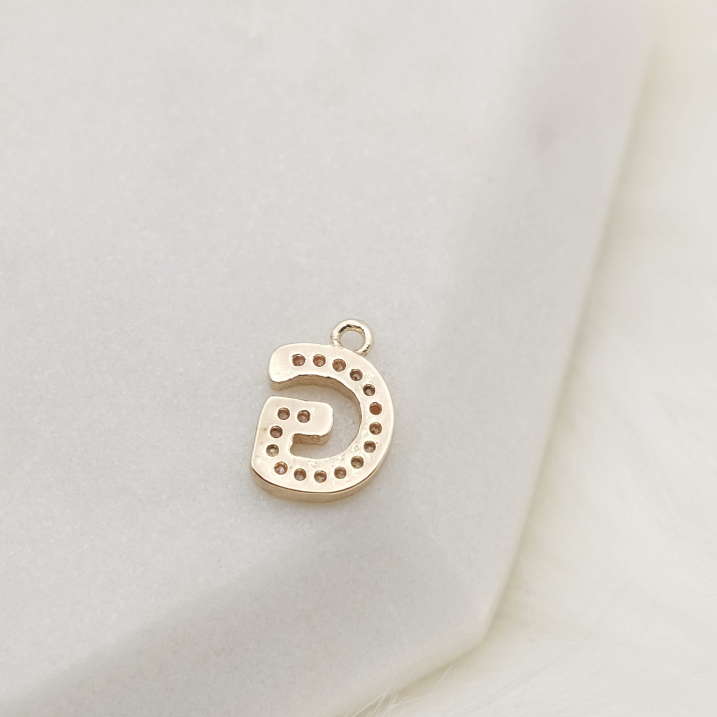 Sparkling Letter G Alphabet Charm