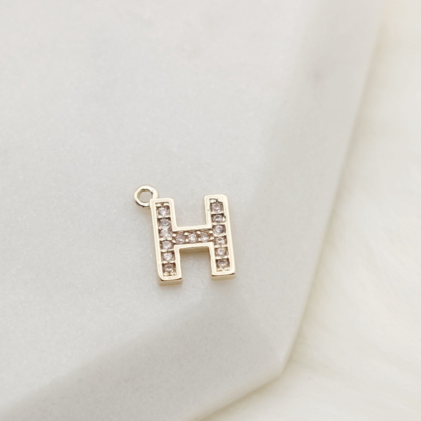 Sparkling Letter H Alphabet Charm