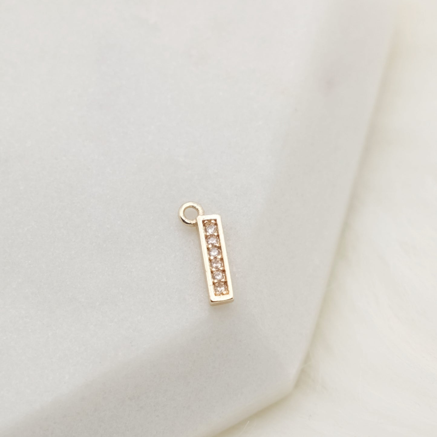 Sparkling Letter I Alphabet Charm