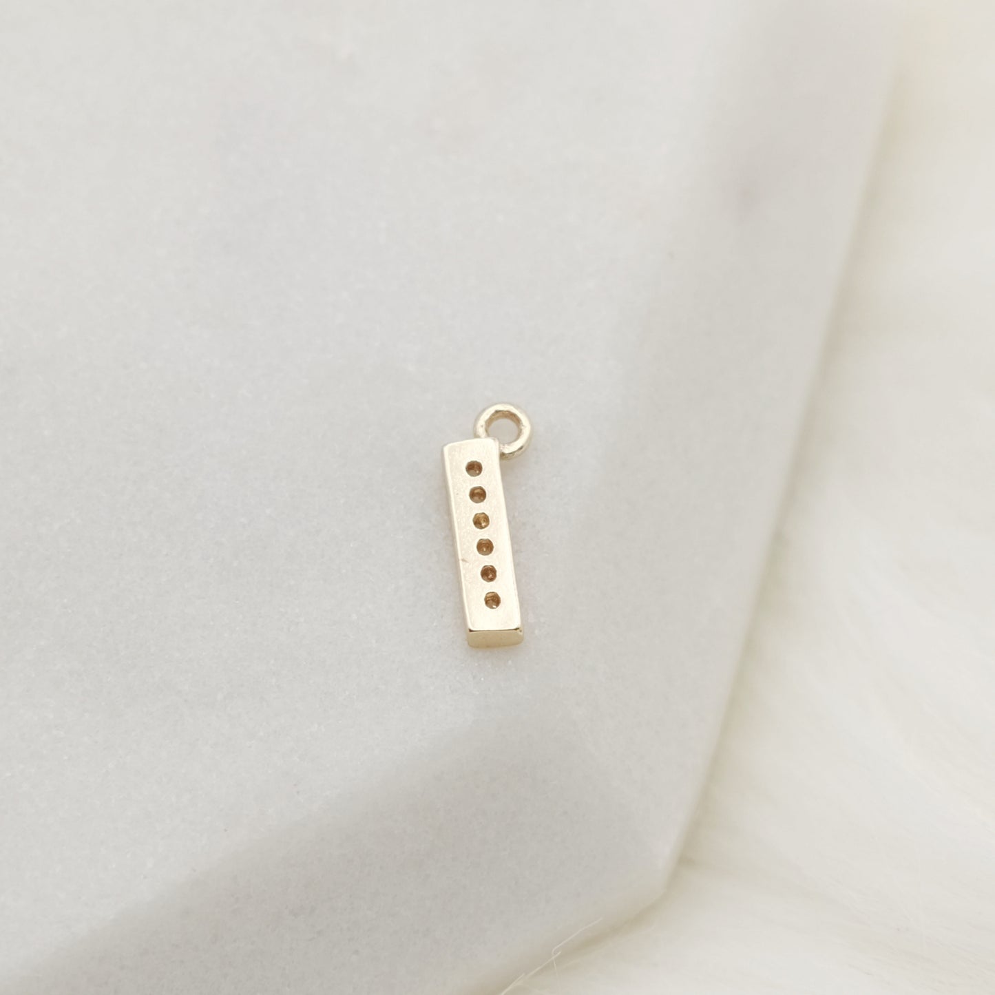 Sparkling Letter I Alphabet Charm