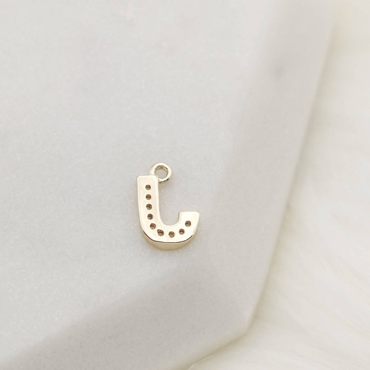 Sparkling Letter J Alphabet Charm