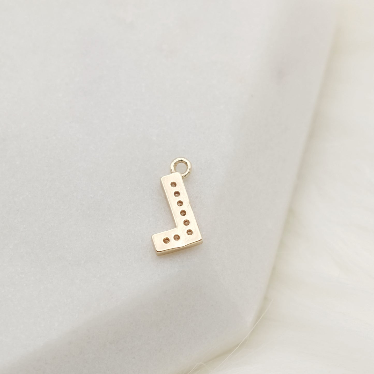 Sparkling Letter L Alphabet Charm