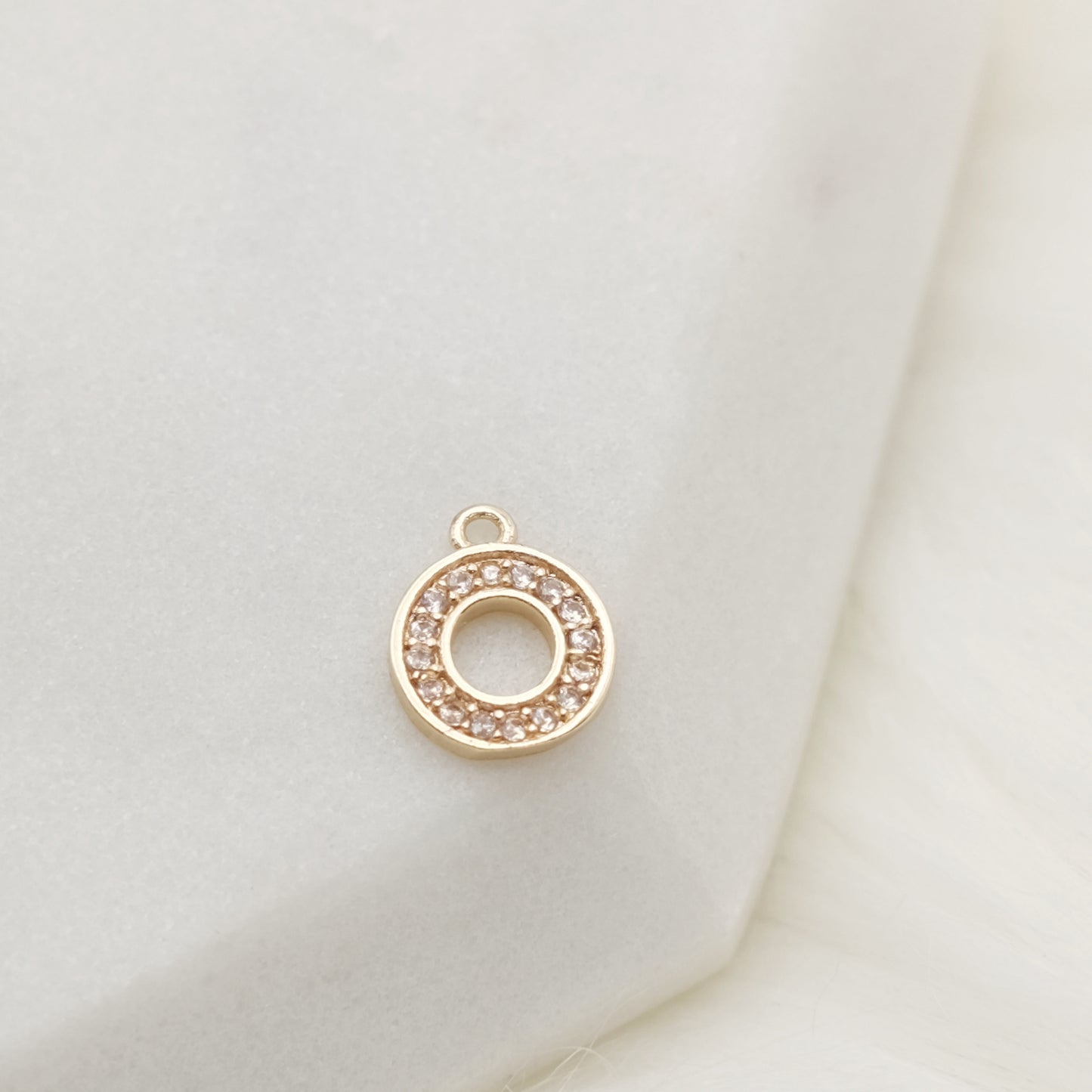 Sparkling Letter O Alphabet Charm