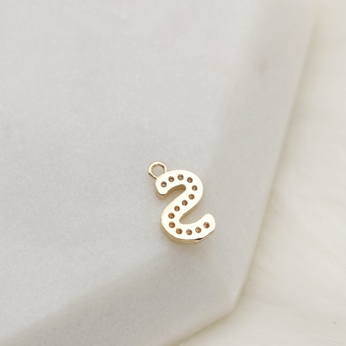 Sparkling Letter S Alphabet Charm