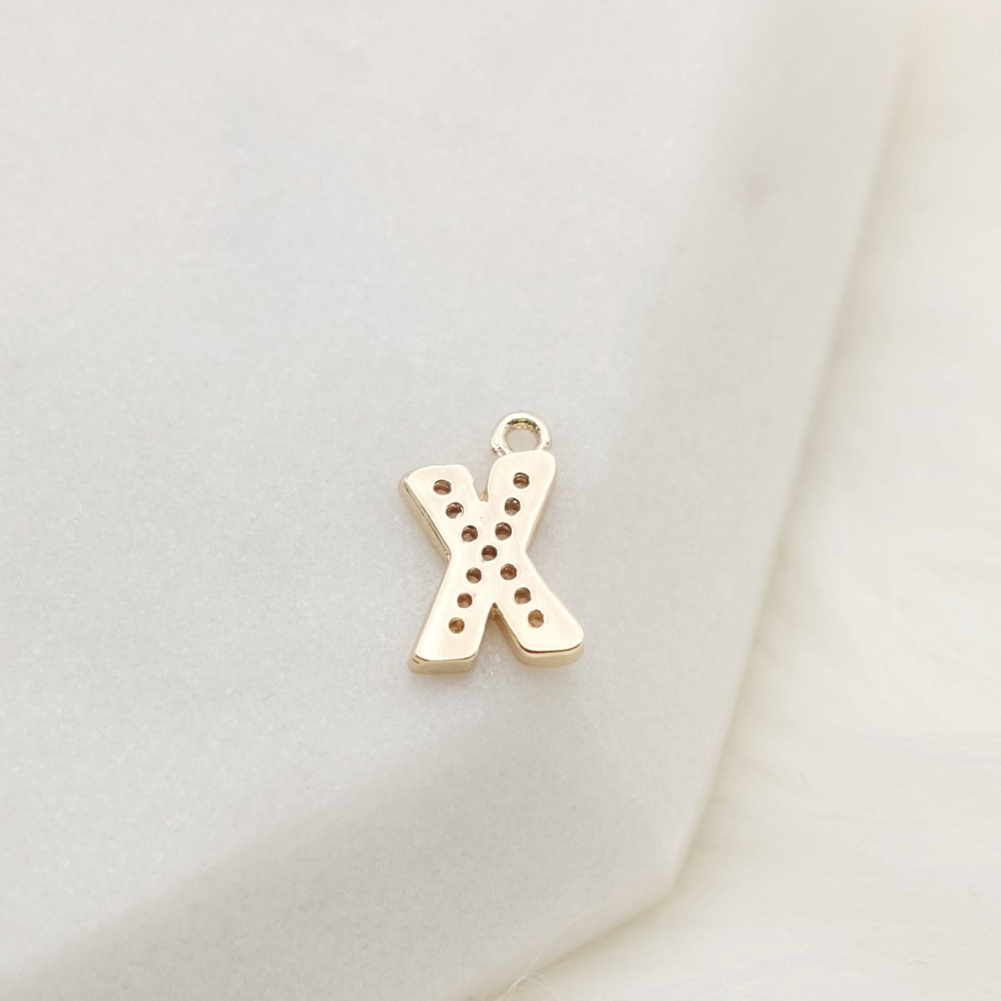 Sparkling Letter X Alphabet Charm
