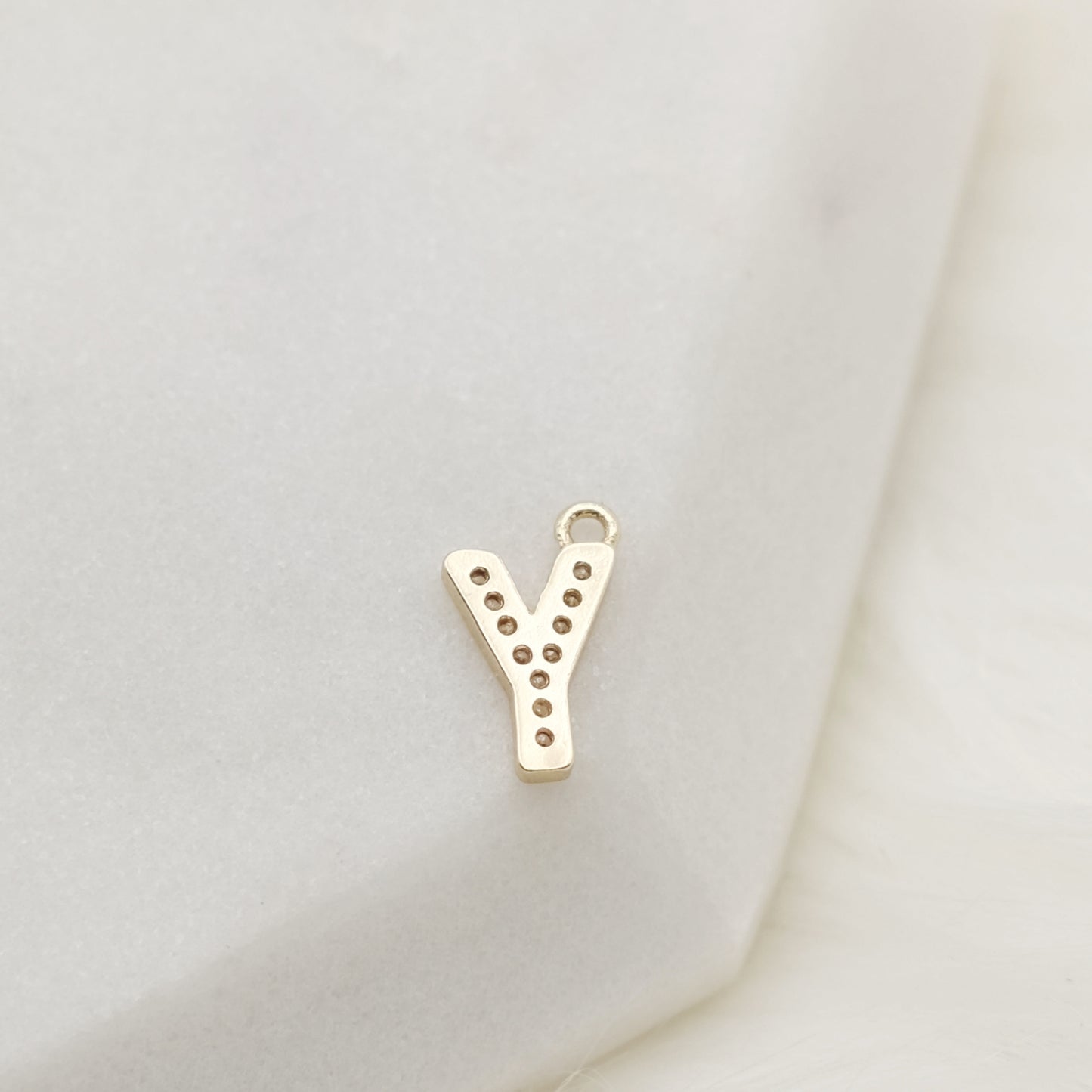 Sparkling Letter Y Alphabet Charm