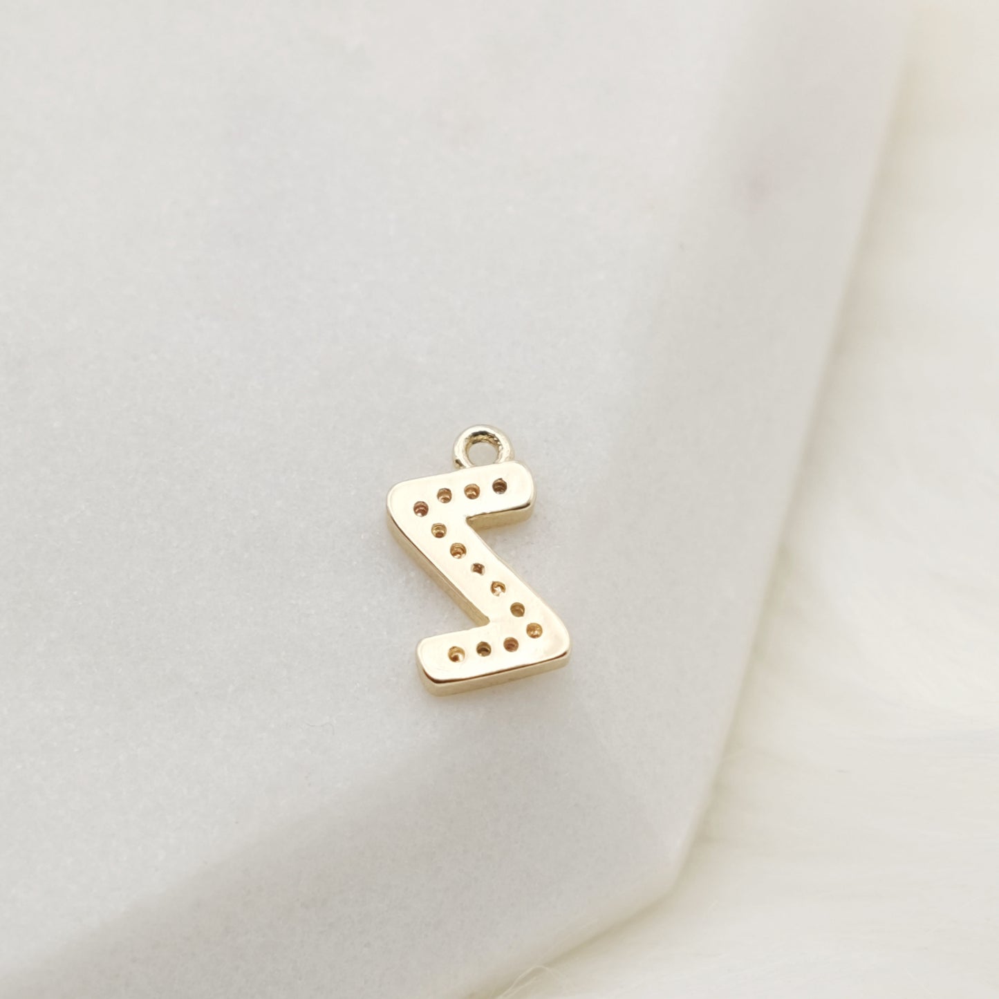 Sparkling Letter Z Alphabet Charm