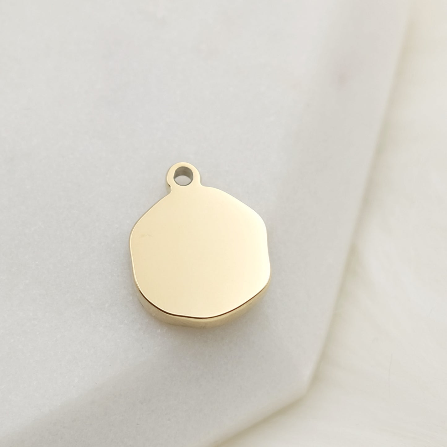 Freeform Disc Heart Charm