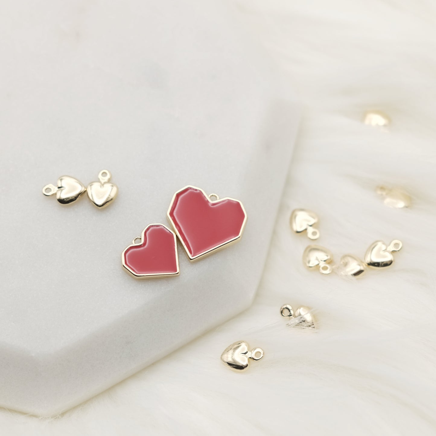 Small Enamel Heart Charm