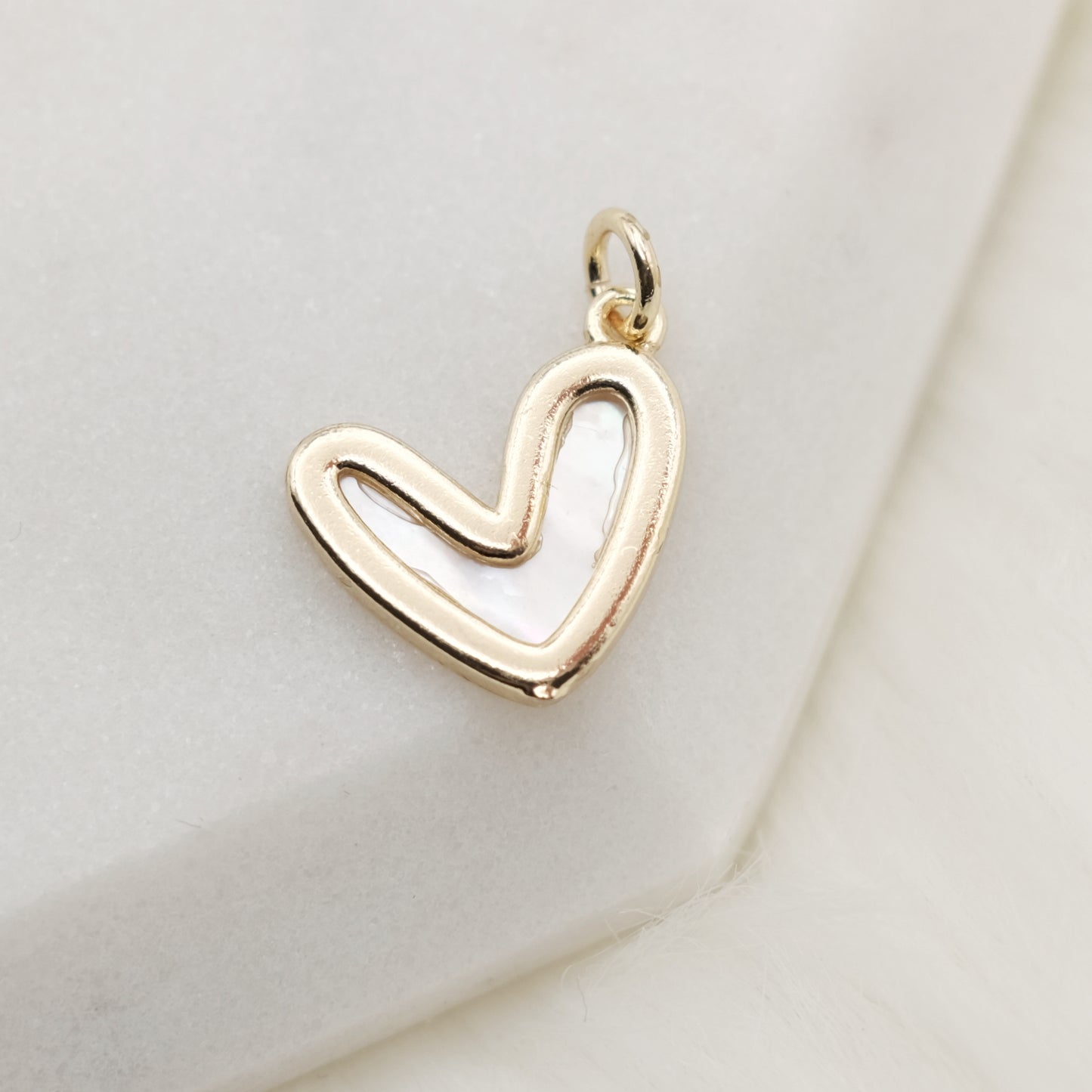 Mother of Pearl Heart Charm