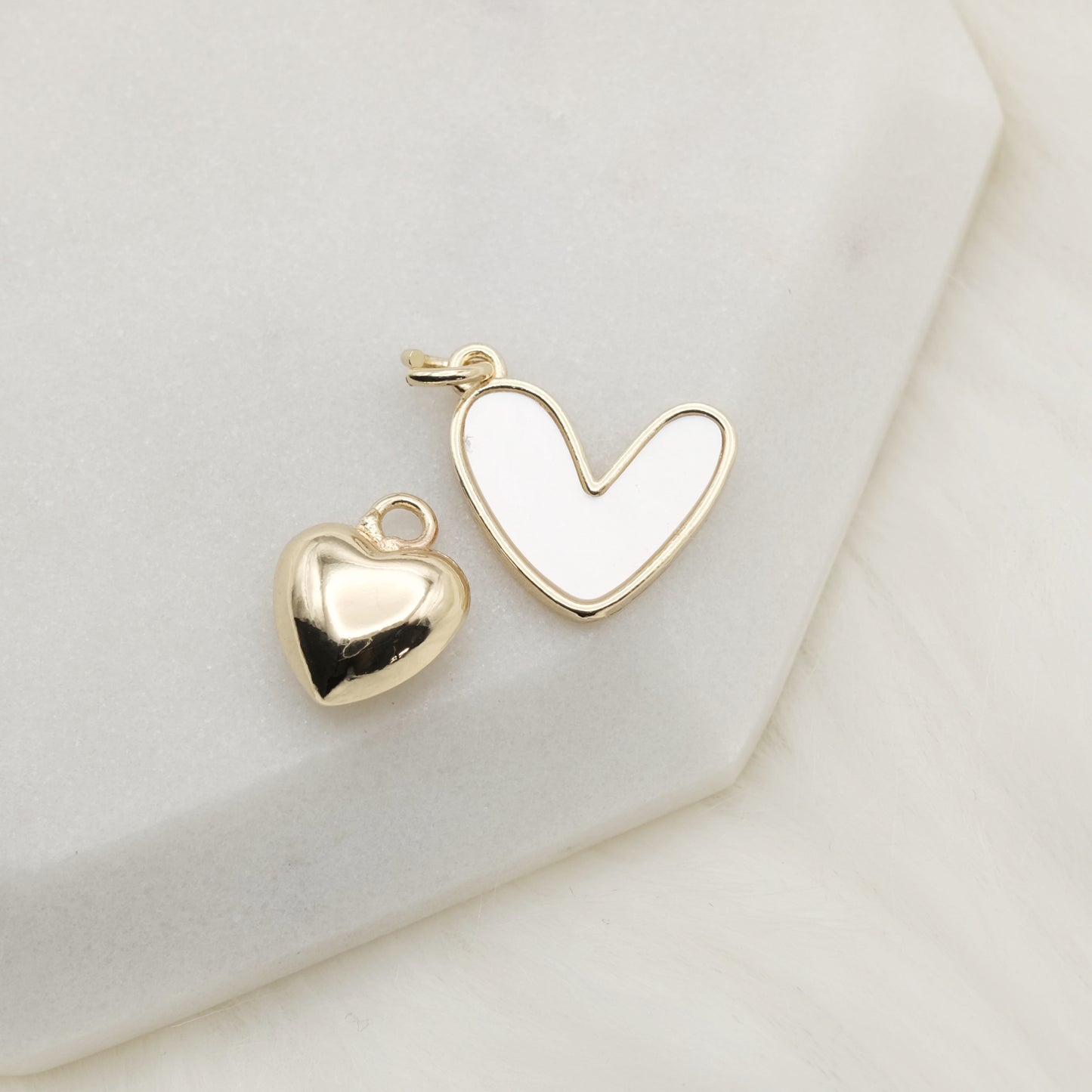 Mother of Pearl Heart Charm