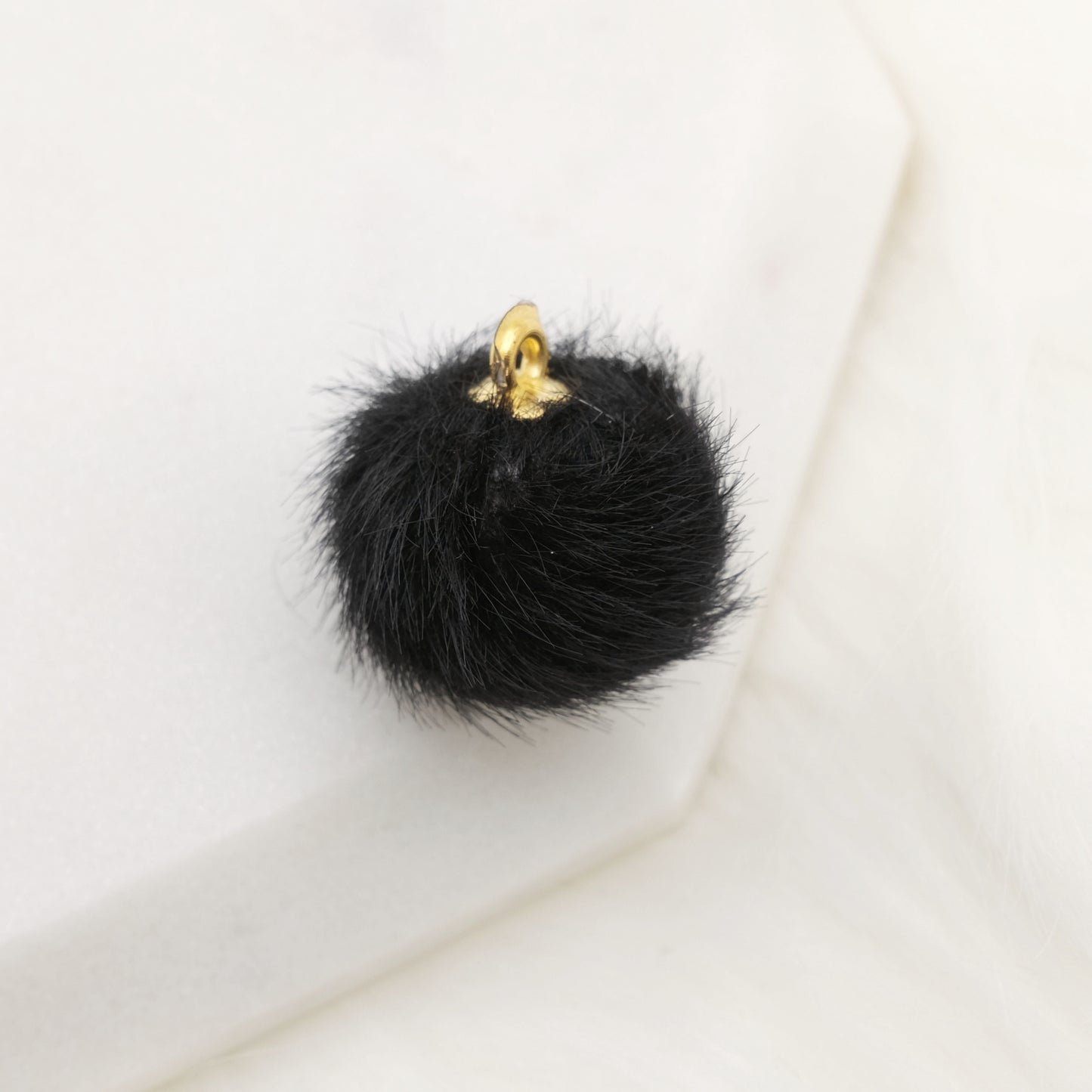 Black Pom Pom Pop Charm