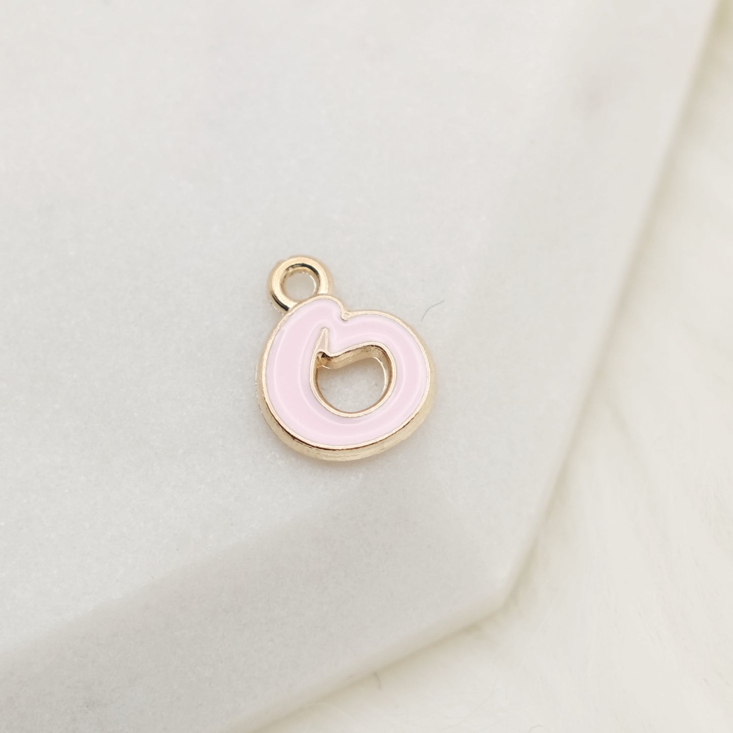 Enamel Letter O Alphabet Charm