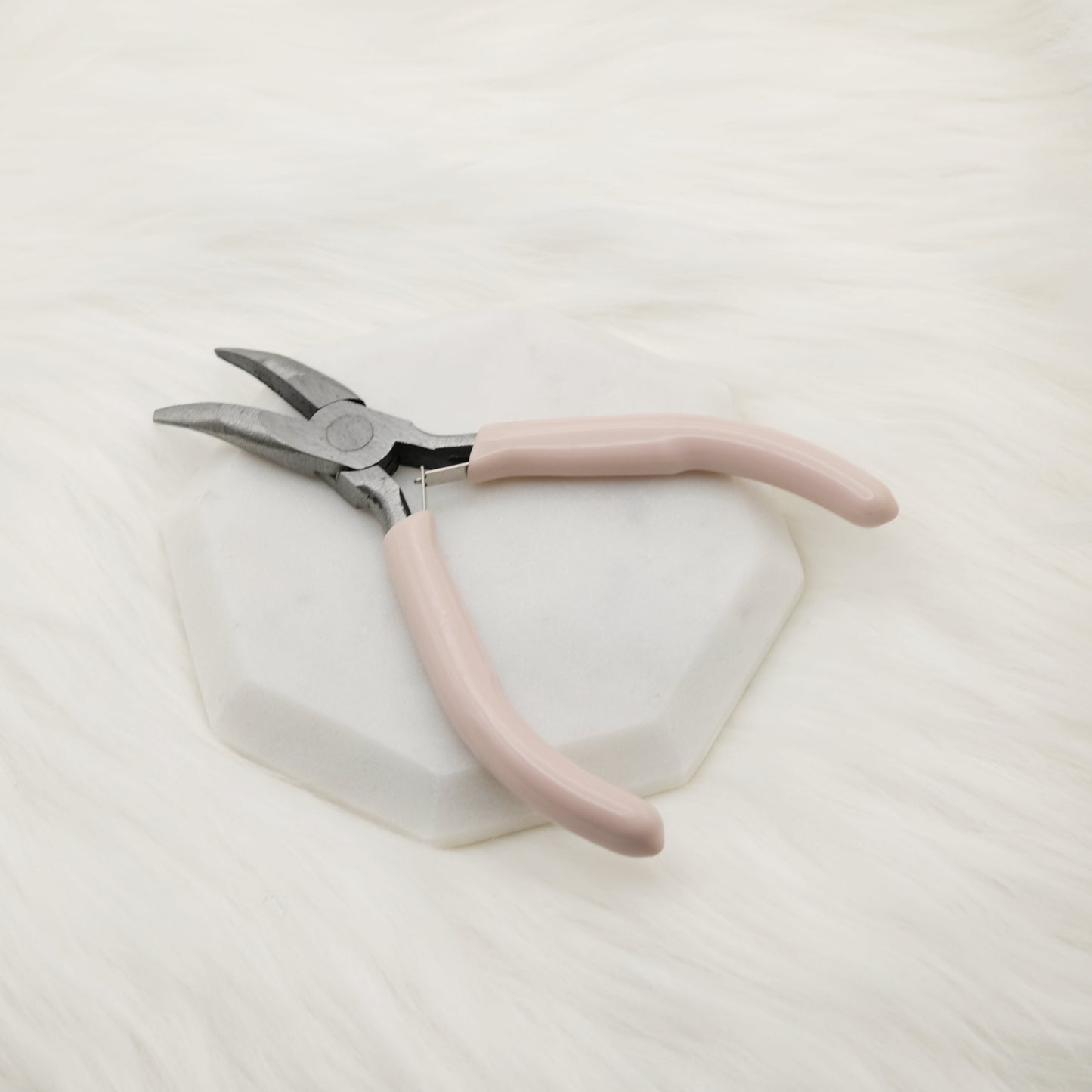 Pink Handle Jewelry Bent Chain Nose Plier