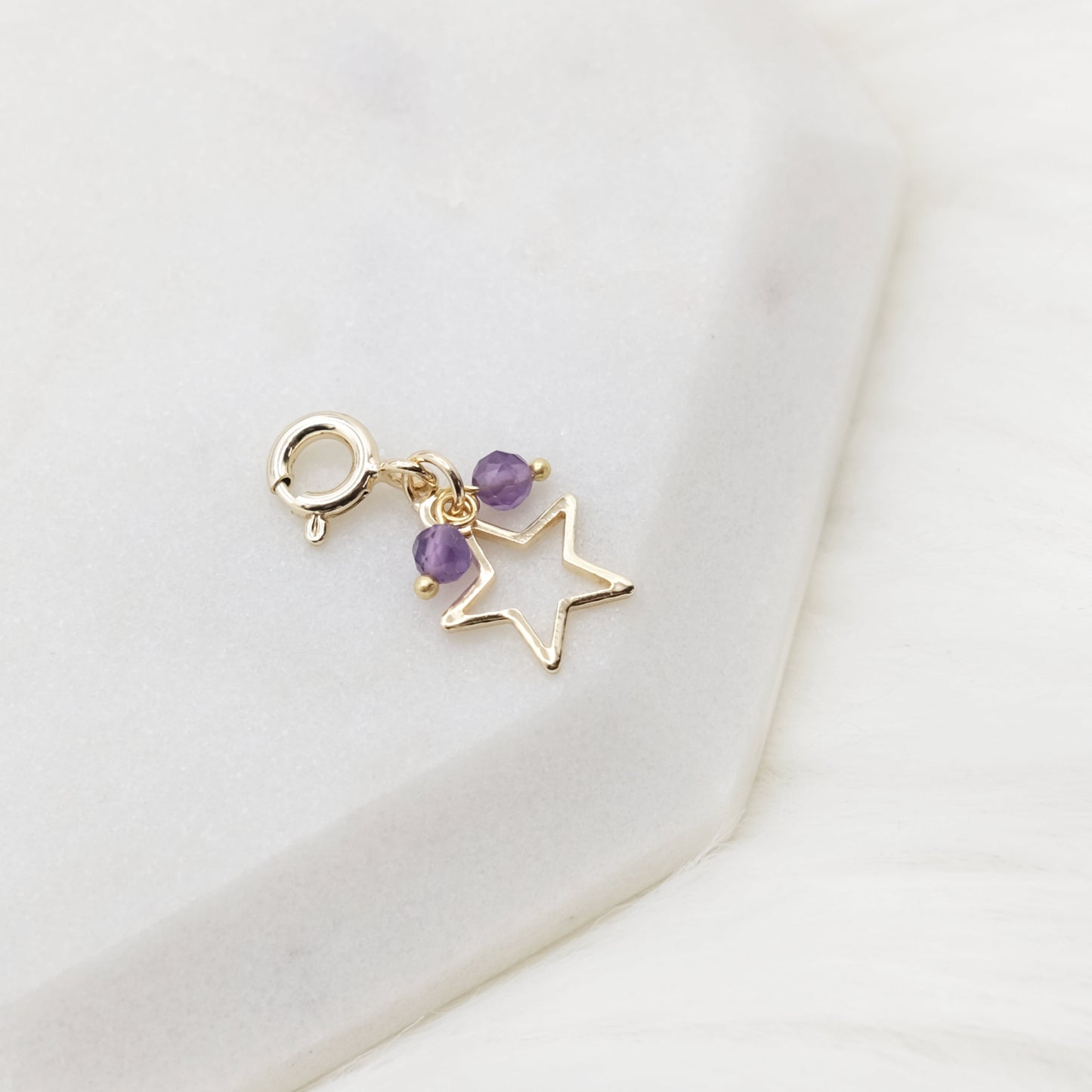 February Amethyst Genie Charm