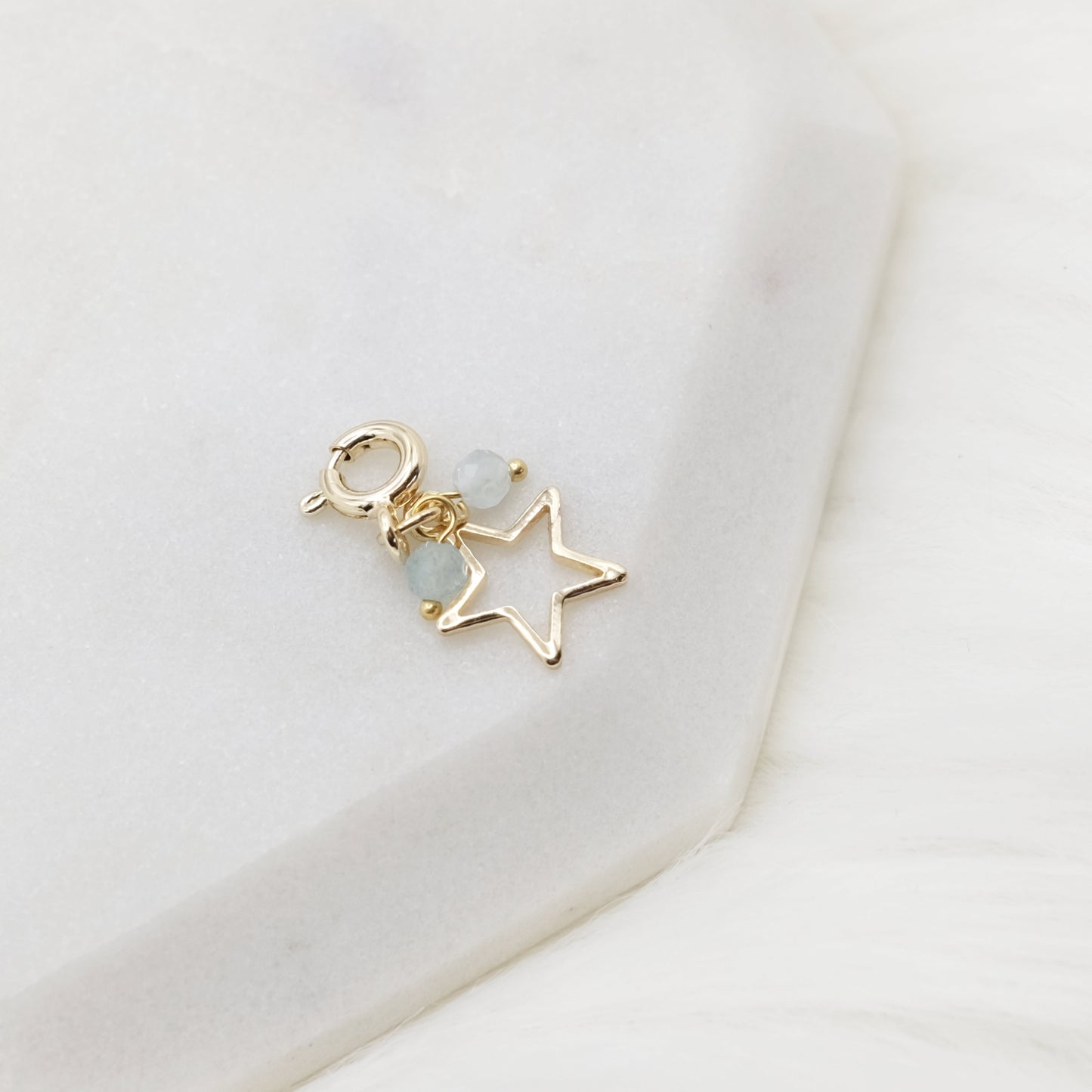 March Aquamarine Genie Charm