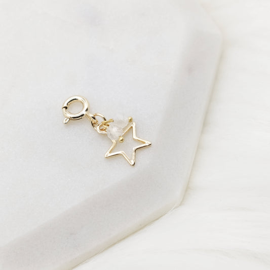 April Rock Crystal Genie Charm