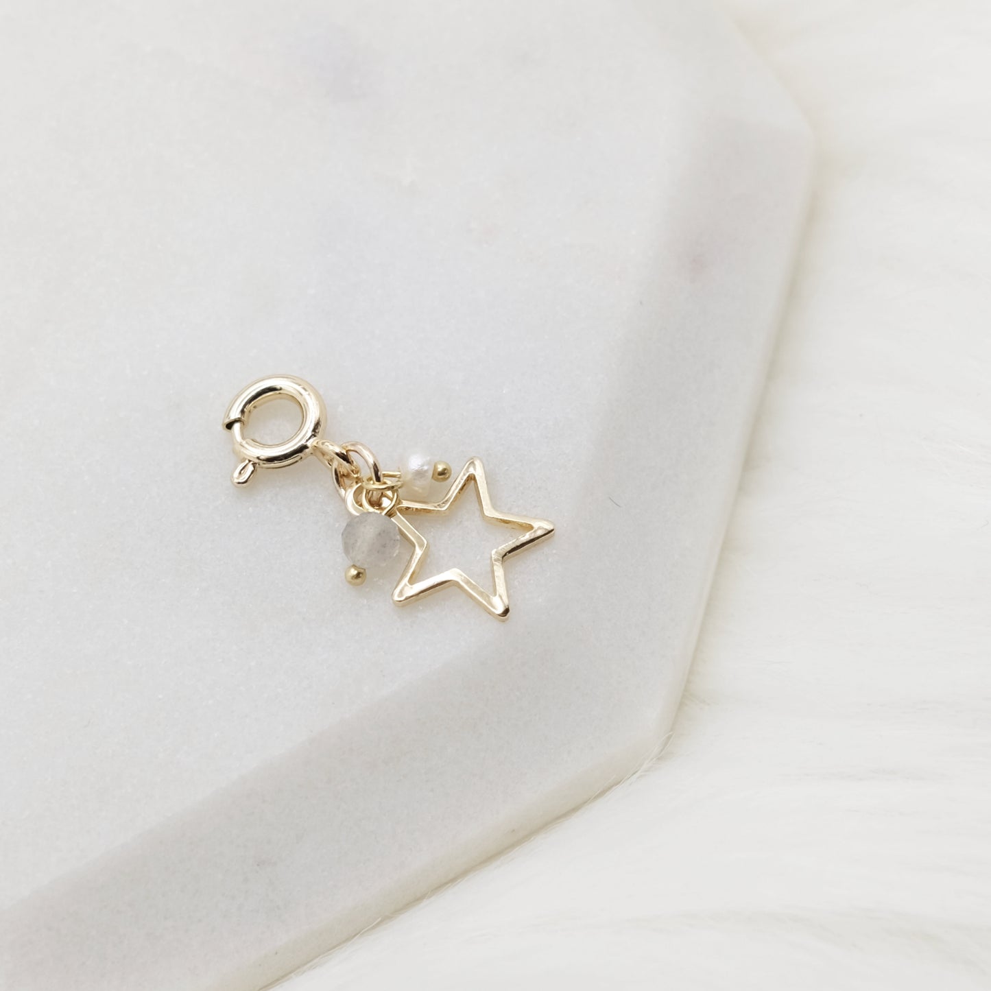 June Pearl & Moonstone Genie Charm