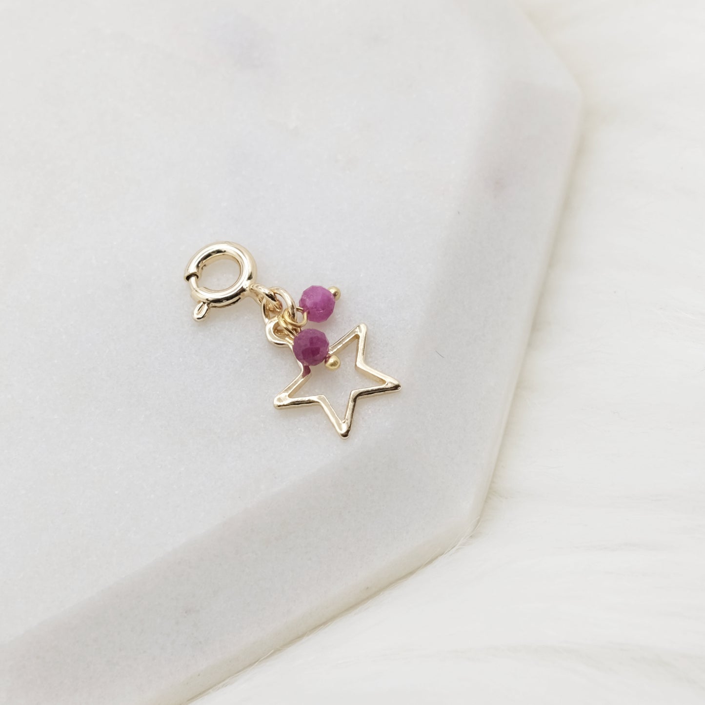 July Ruby Genie Charm