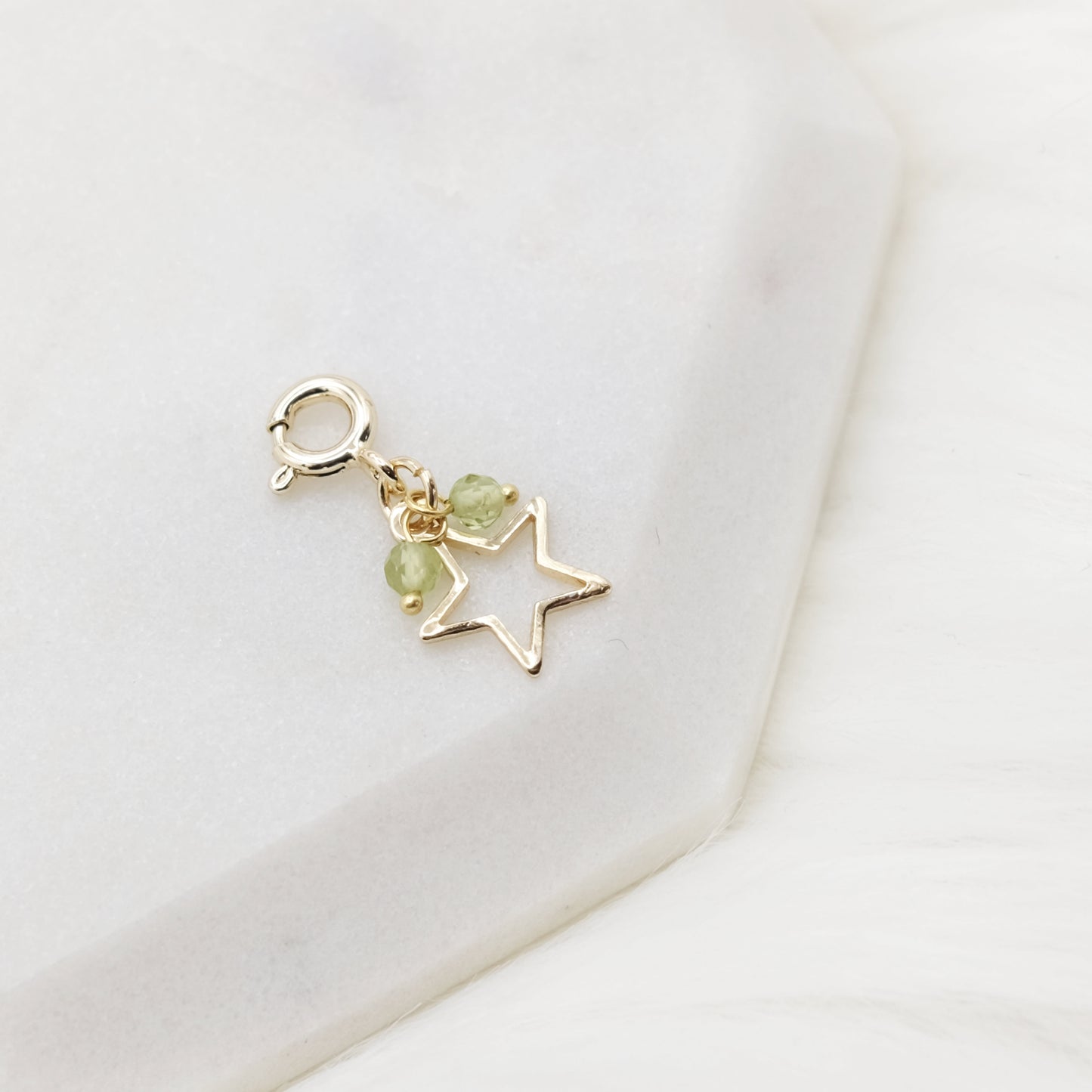 August Peridot Genie Charm