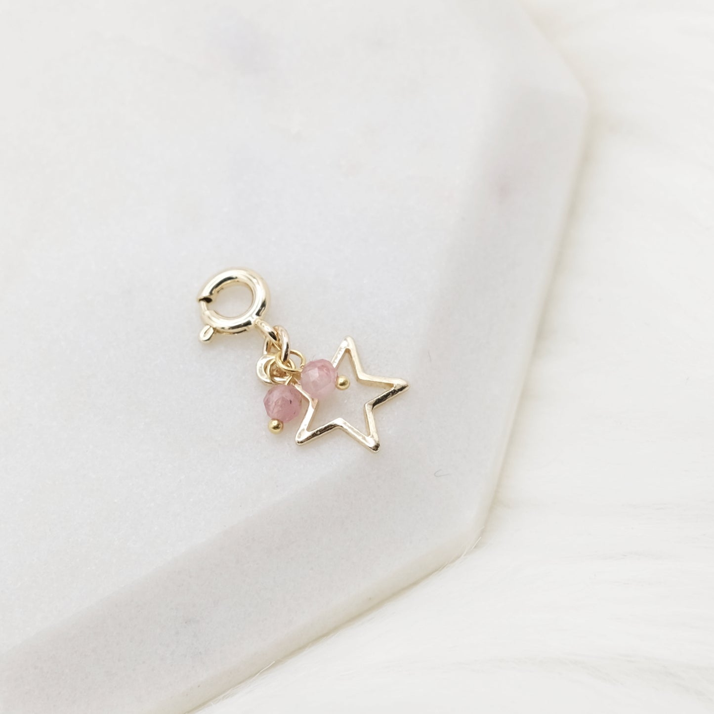 October Pink Tourmaline Genie Charm