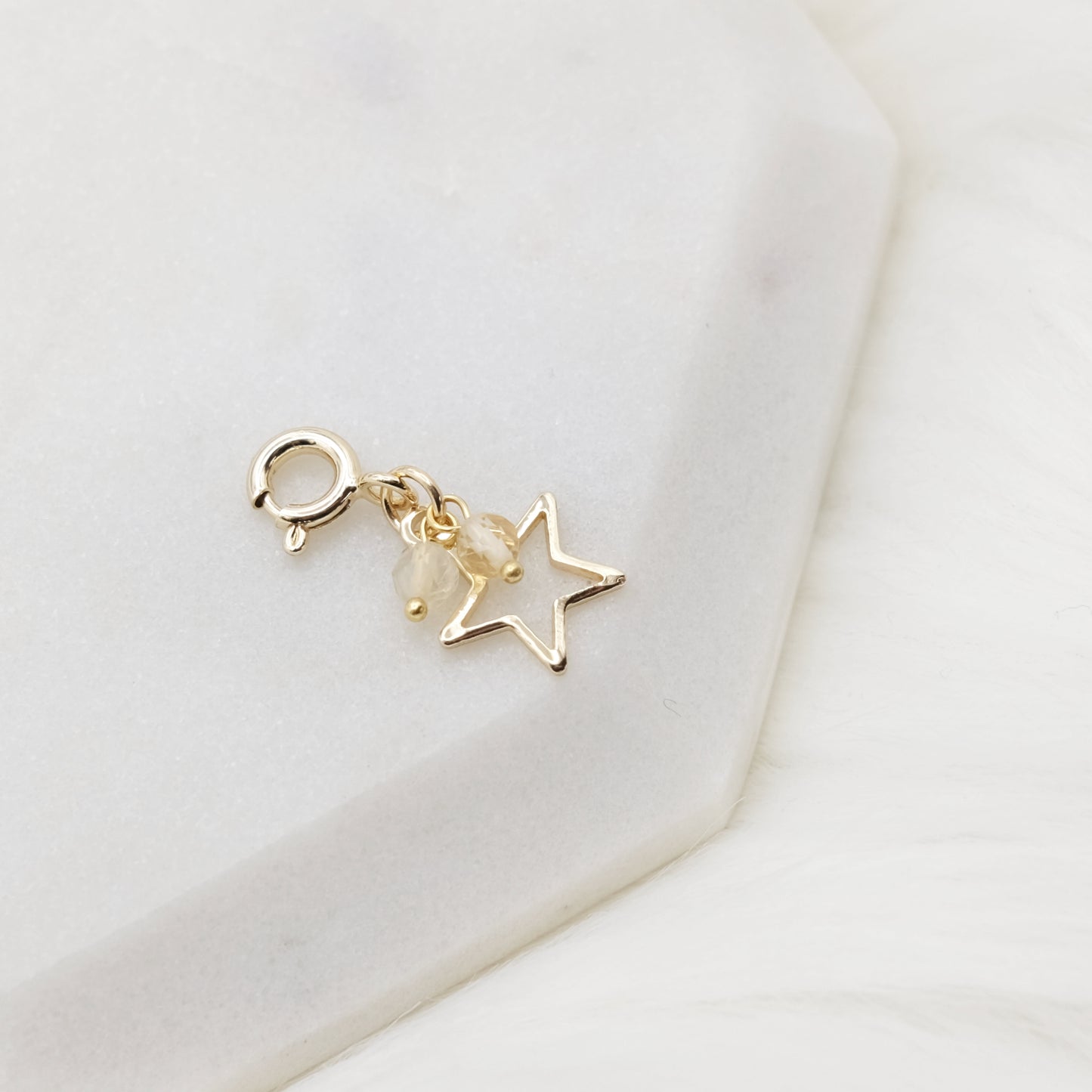 November Citrine Genie Charm