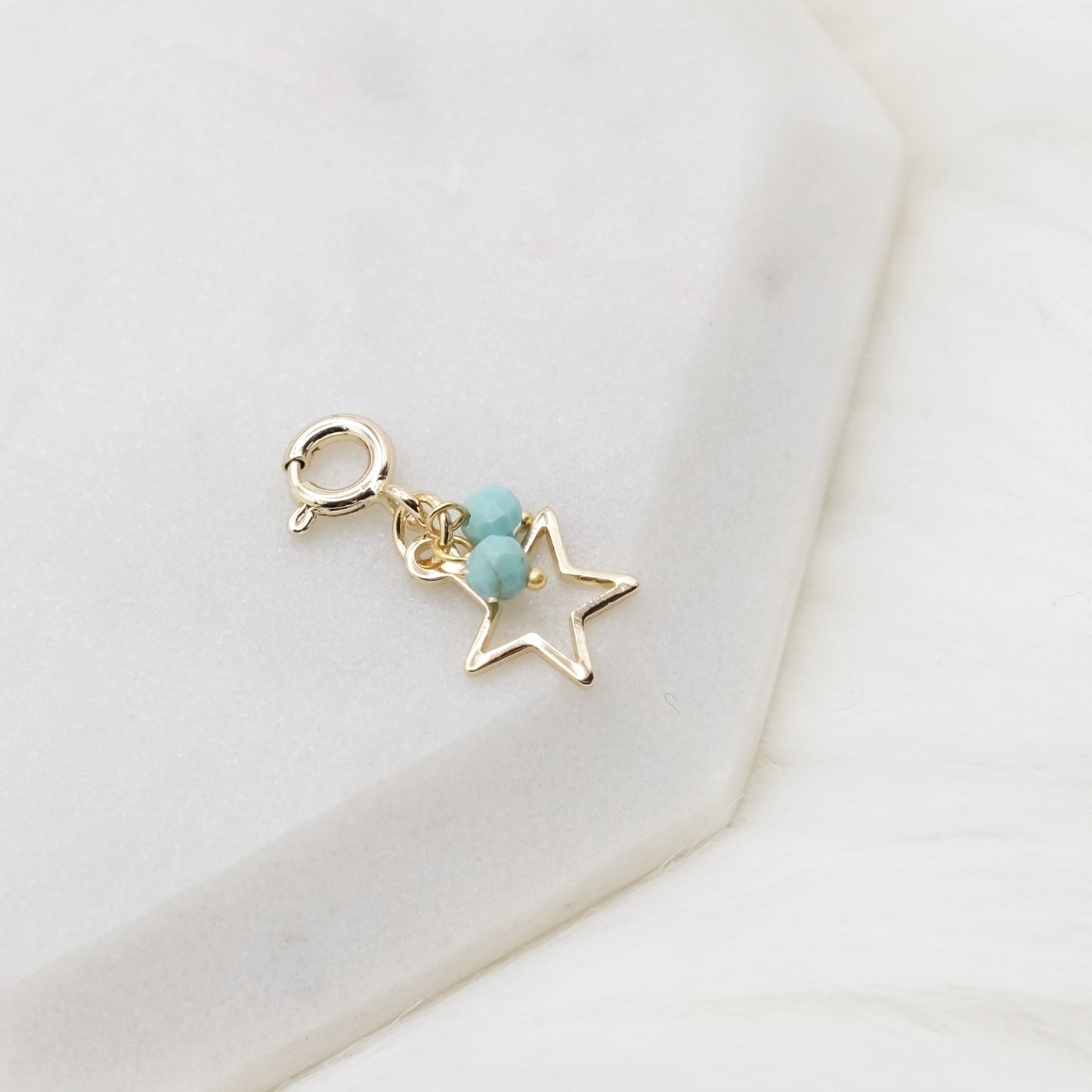December Turquoise Genie Charm