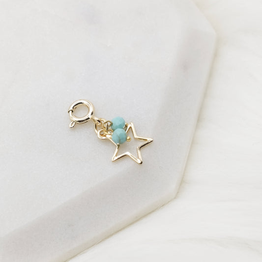 December Turquoise Genie Charm