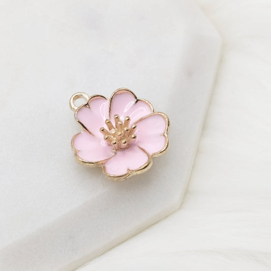 Enamel Sakura Blossom Charm