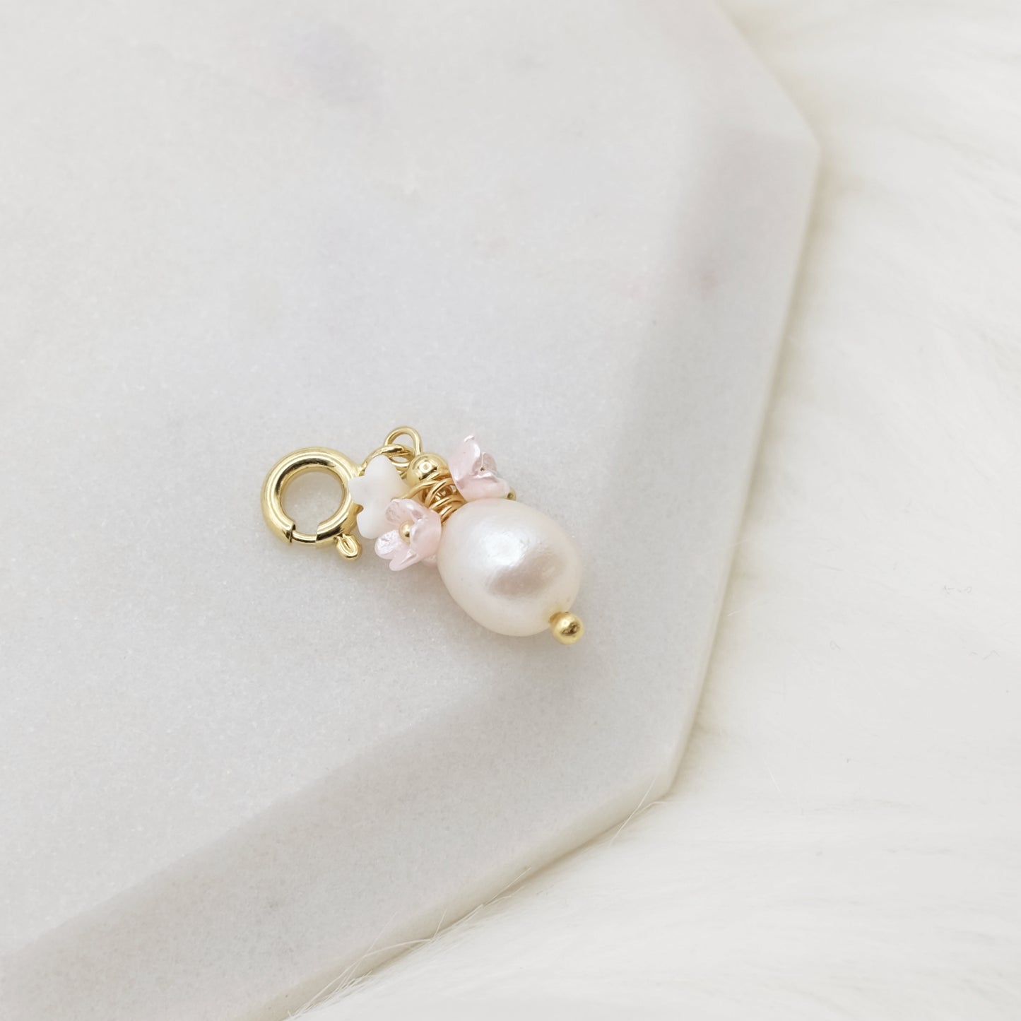 Handmade Blossom Pearl Charm
