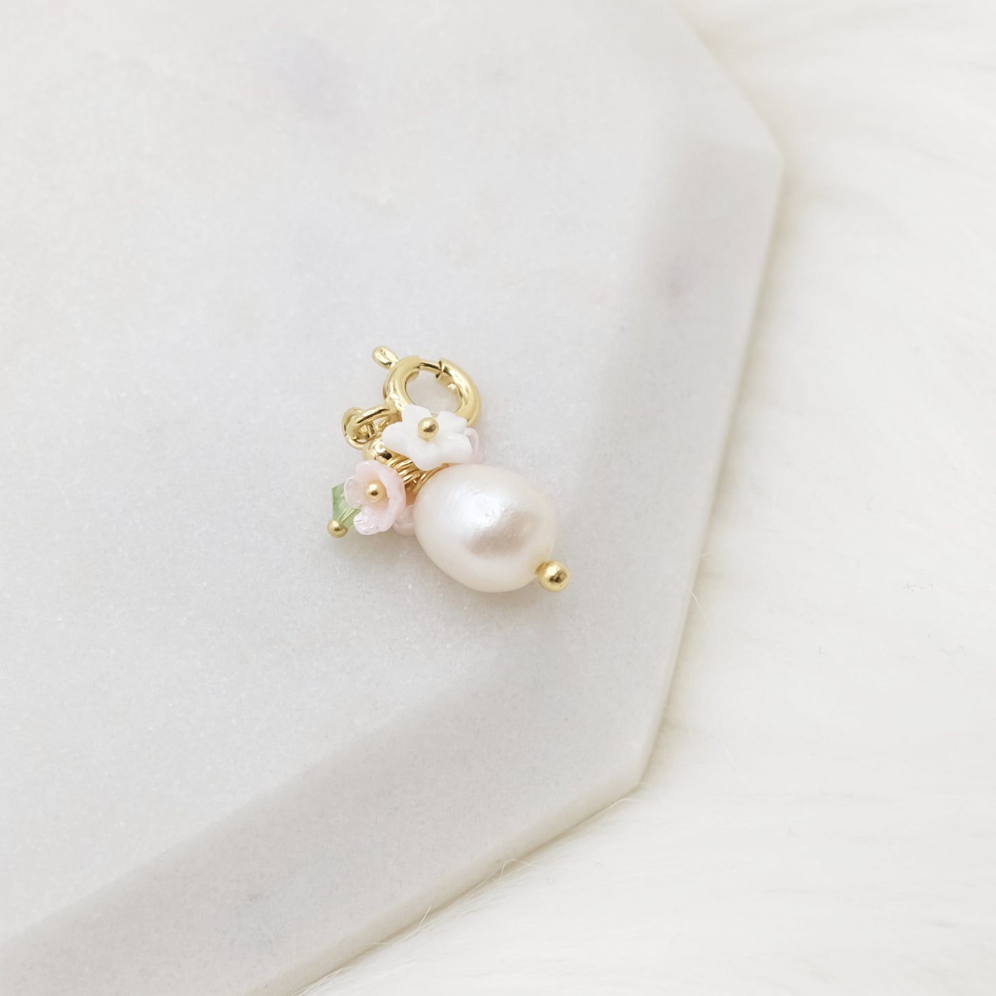 Handmade Blossom Pearl Charm