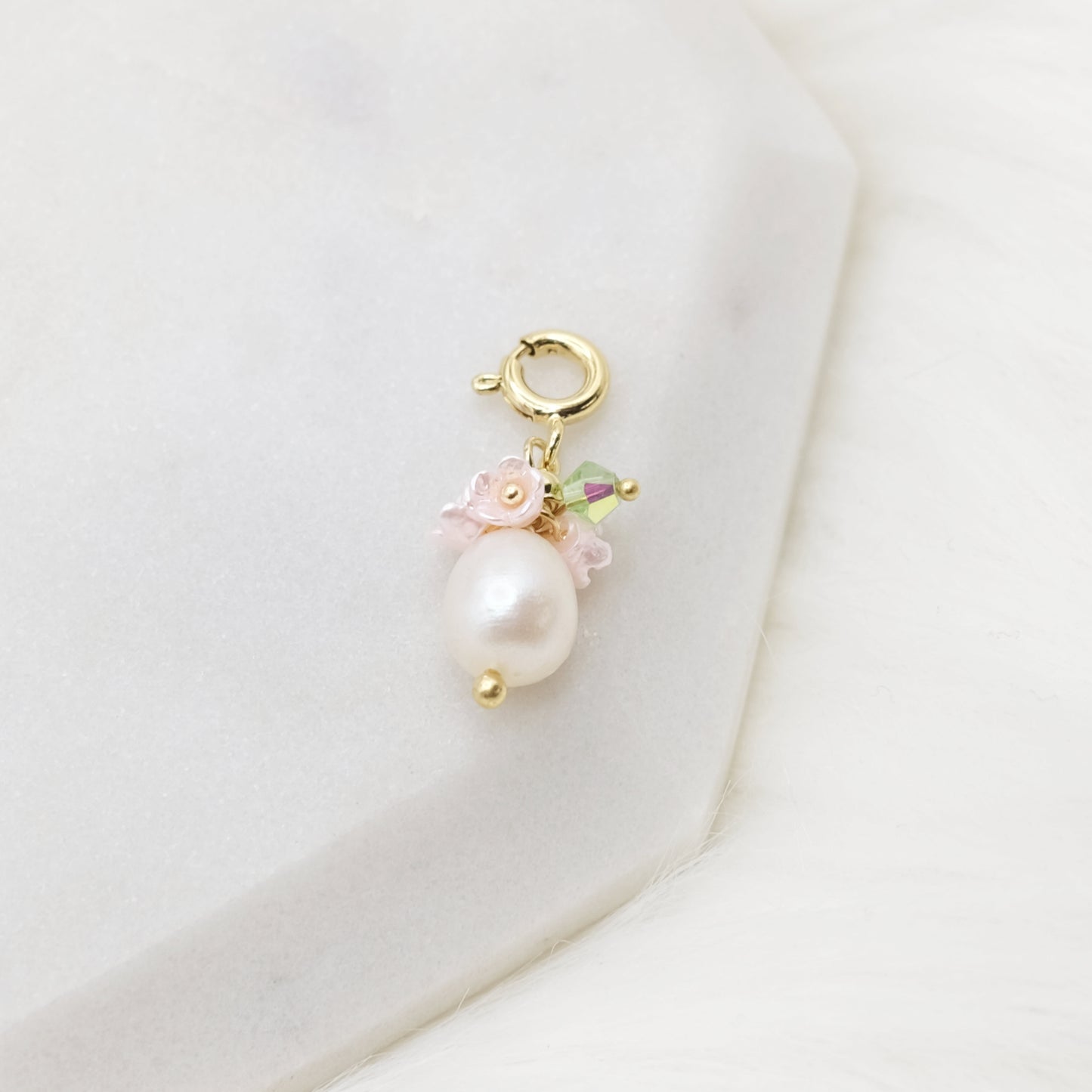 Handmade Blossom Pearl Charm
