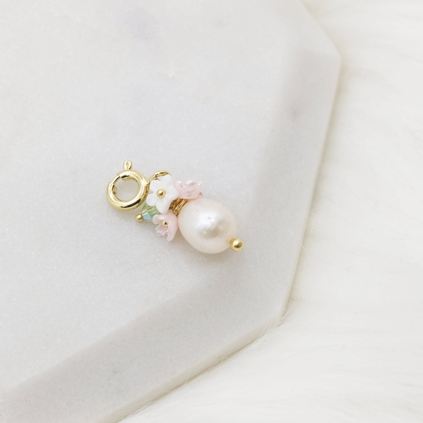 Handmade Blossom Pearl Charm