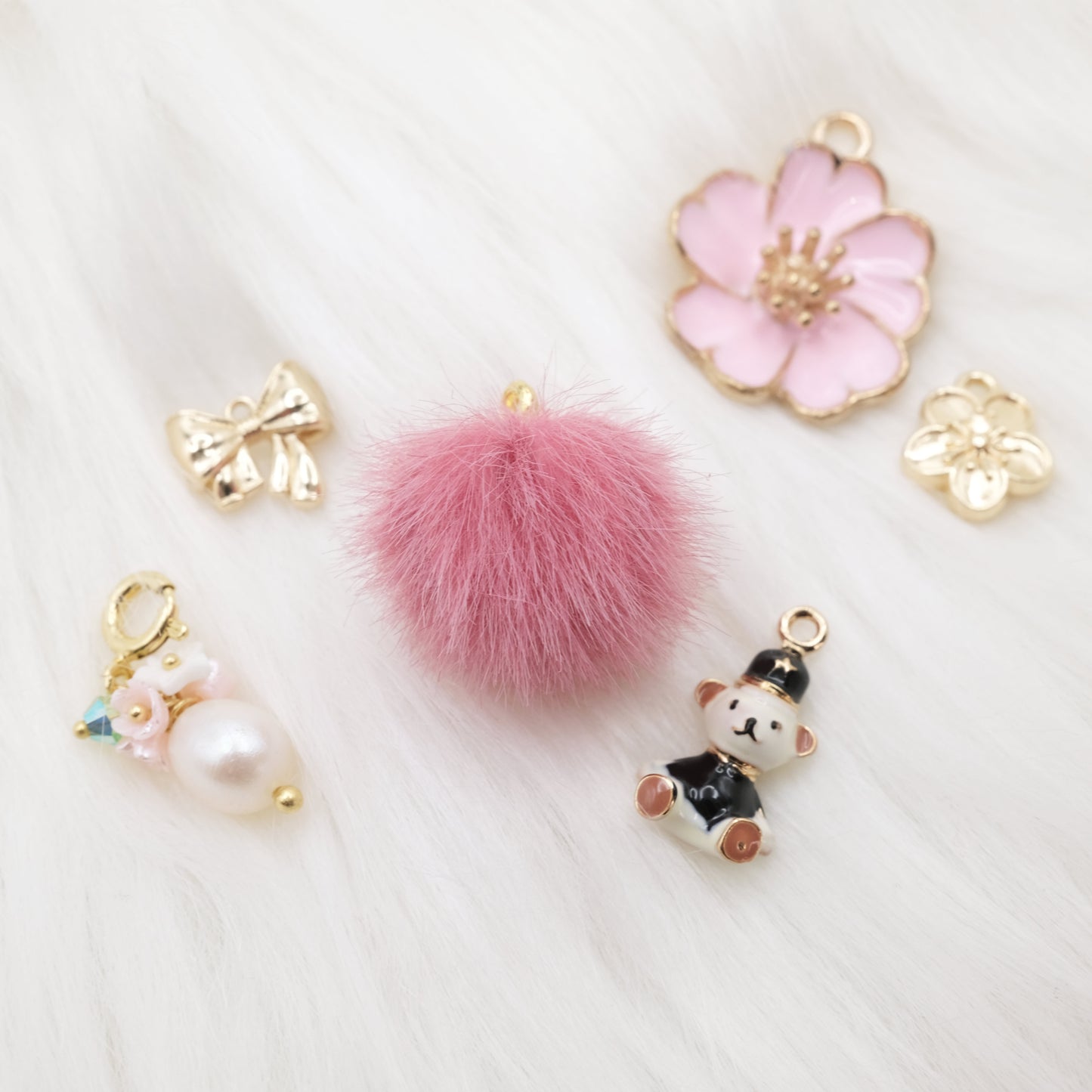 Enamel Sakura Blossom Charm
