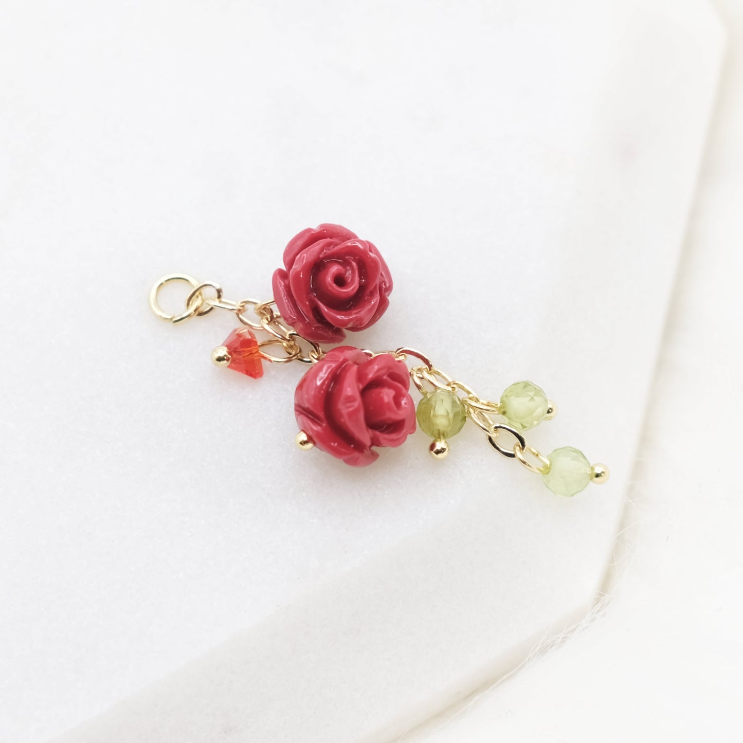 Handmade Rose Duet Charm