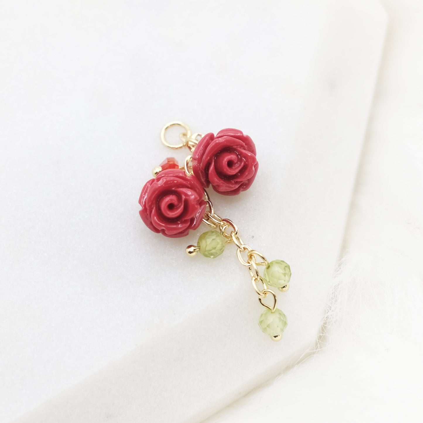 Handmade Rose Duet Charm
