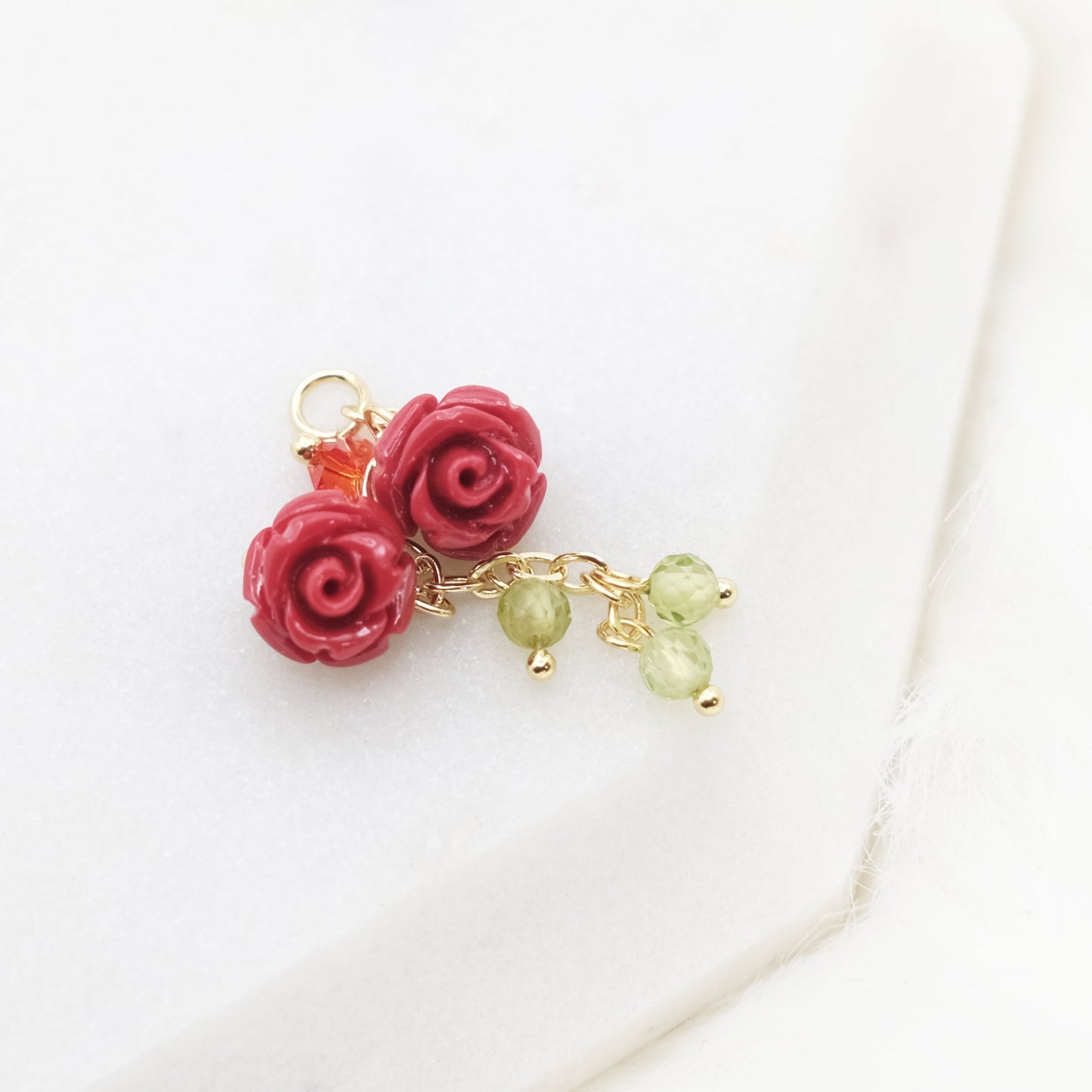 Handmade Rose Duet Charm