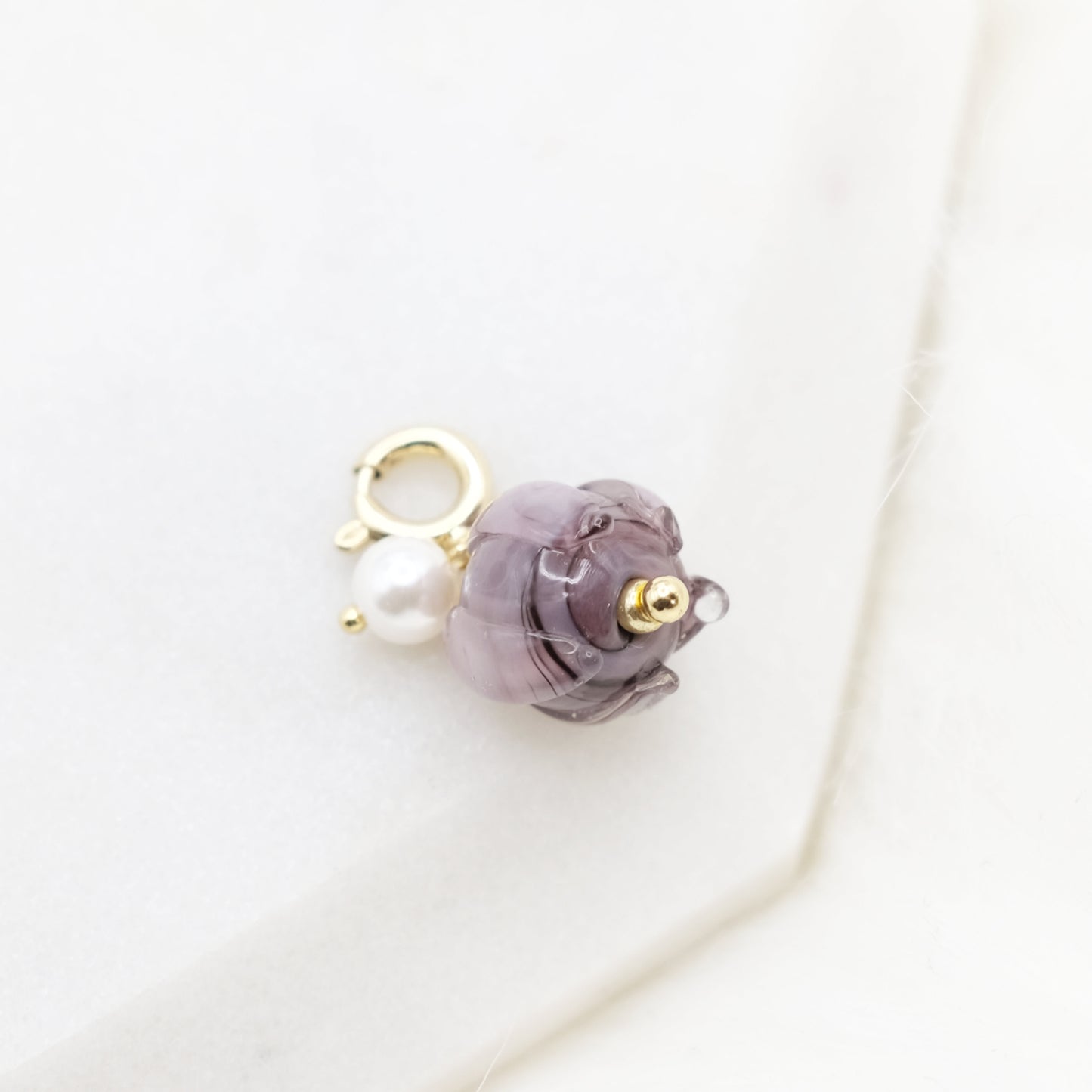 Handmade Glass Lily of the Valley Charm