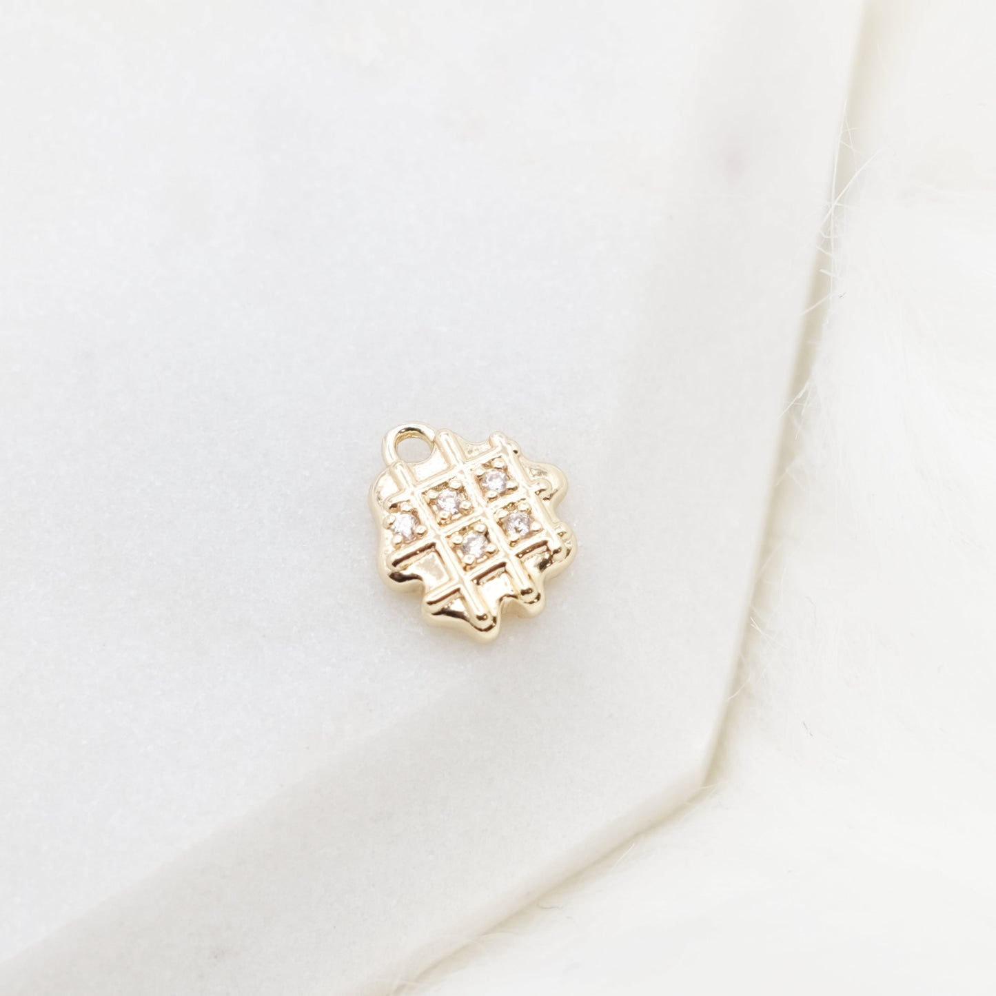 Golden Grid Charm