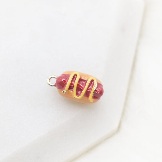 Enamel Hotdog Hustle Charm