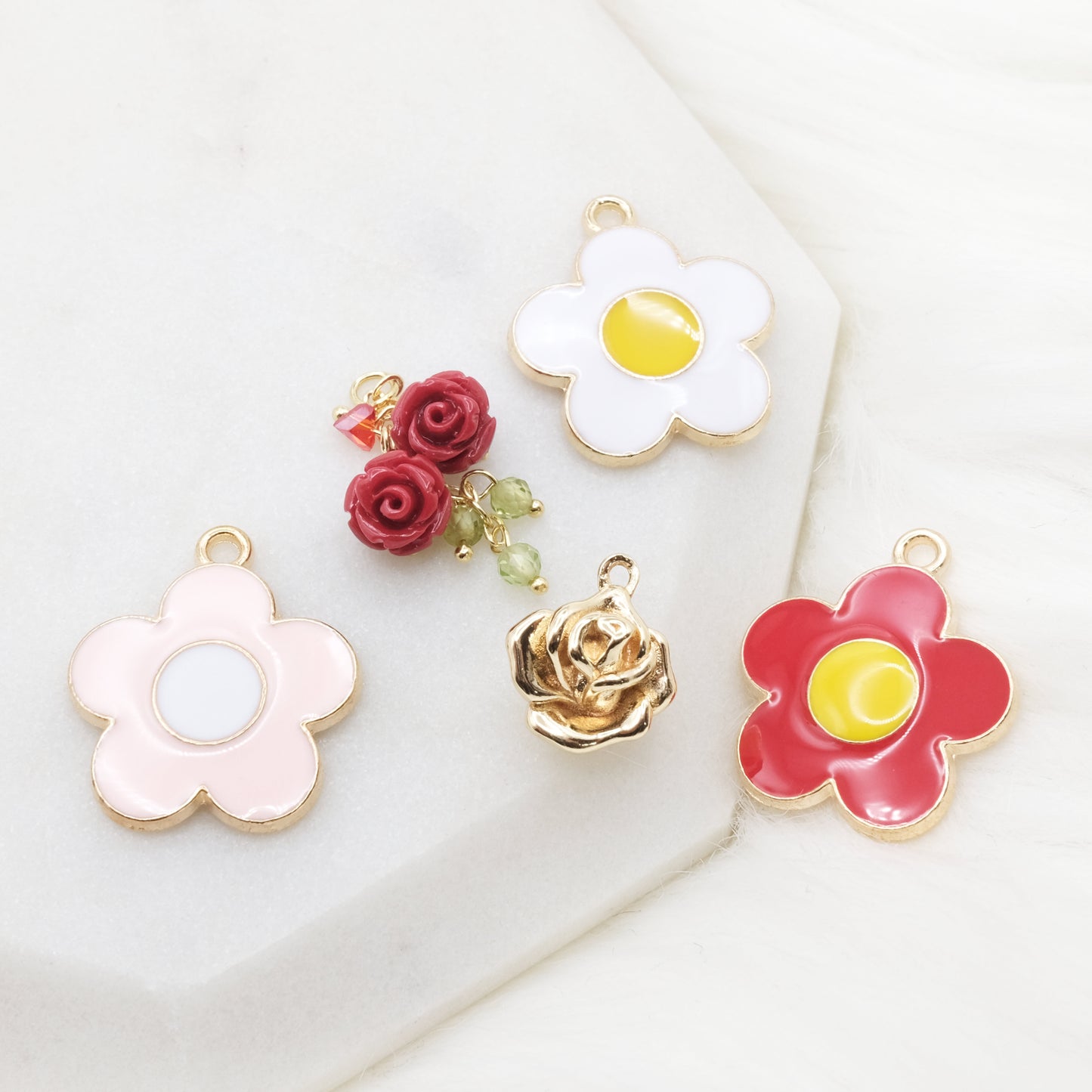 Enamel Anemone Charm