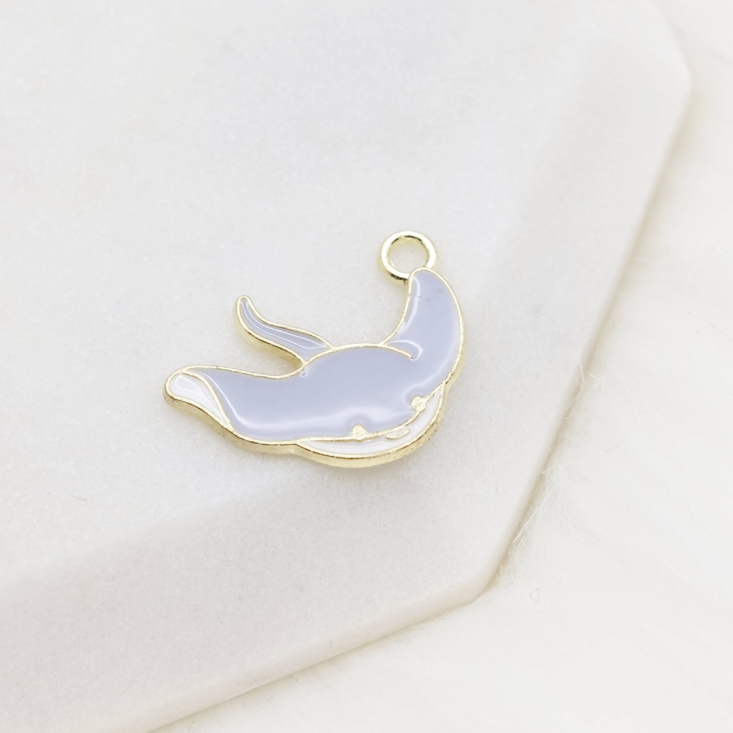 Enamel Manta Ray Charm